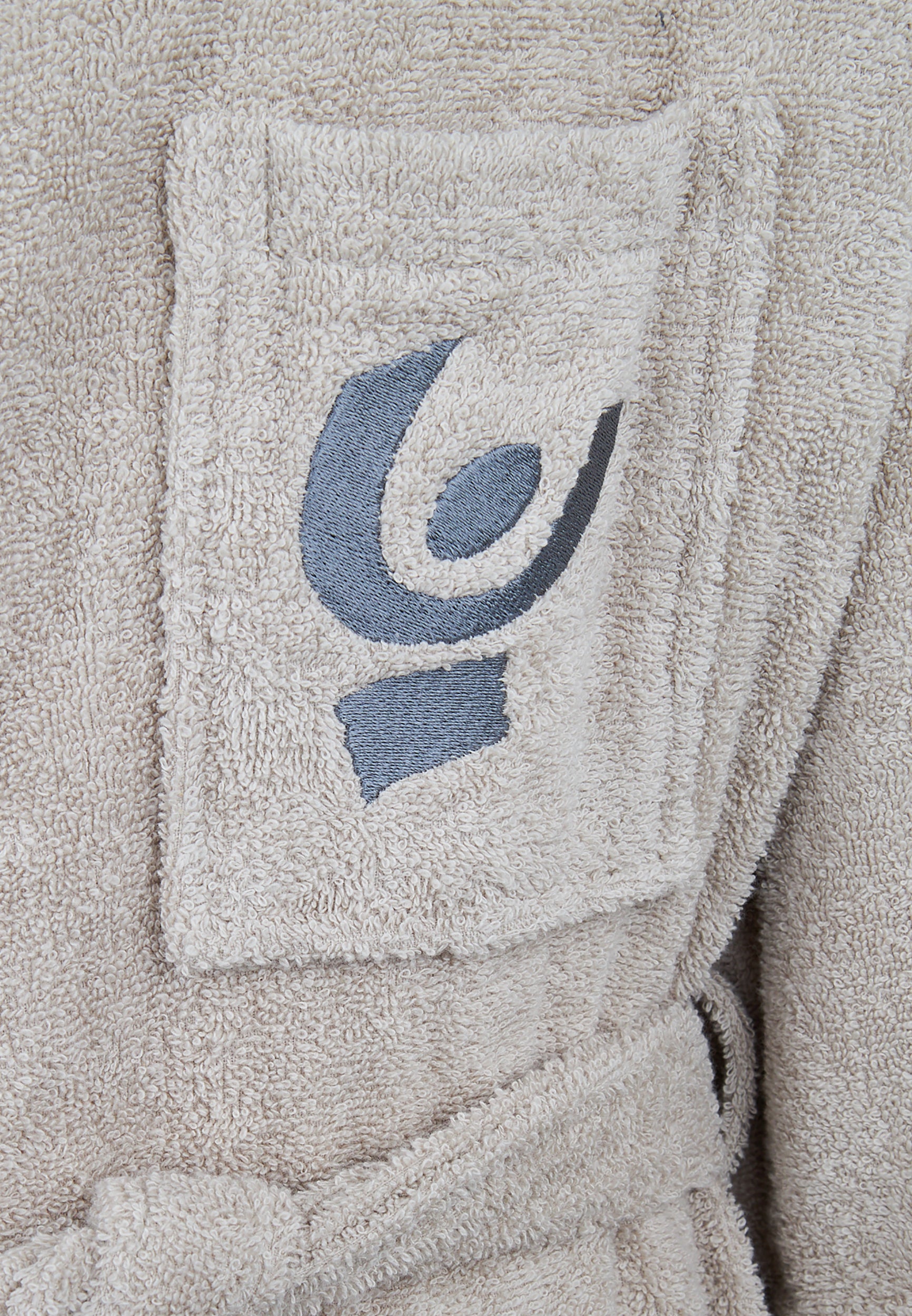 freddy-accappatoio-beige-in-spugna-con-logo-ricamato-e-tasche image 3
