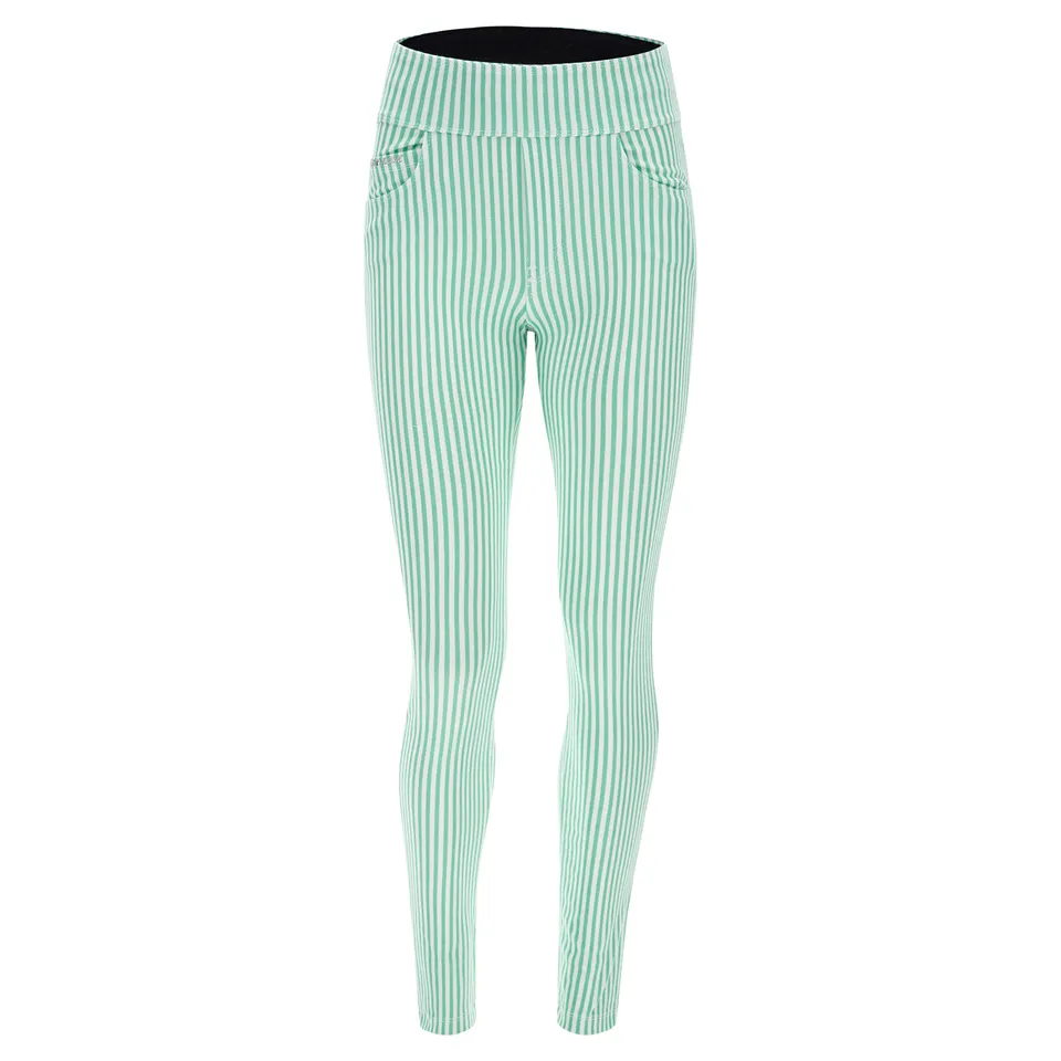 freddy-pantalone-n-o-w-vita-risvoltabile-in-jersey-drill-a-righe-pastello-yoga-s image 1