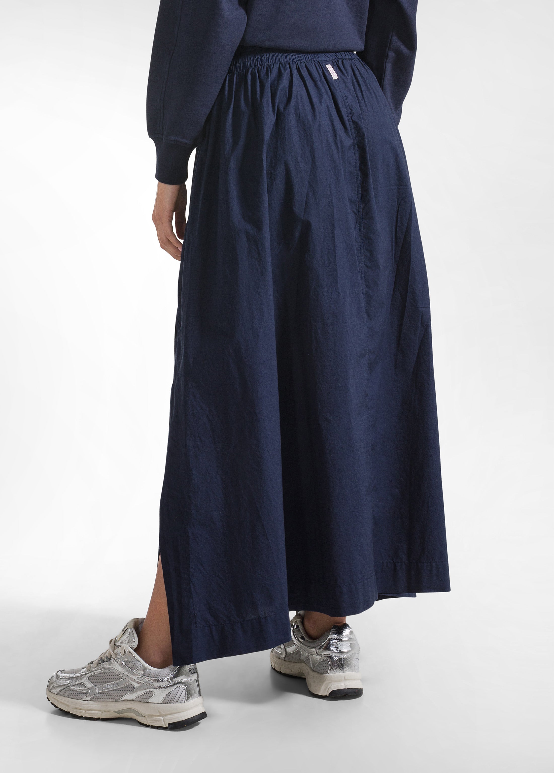 deha-gonna-maxi-popeline-effetto-parachute-d42725-blu-donna image 3