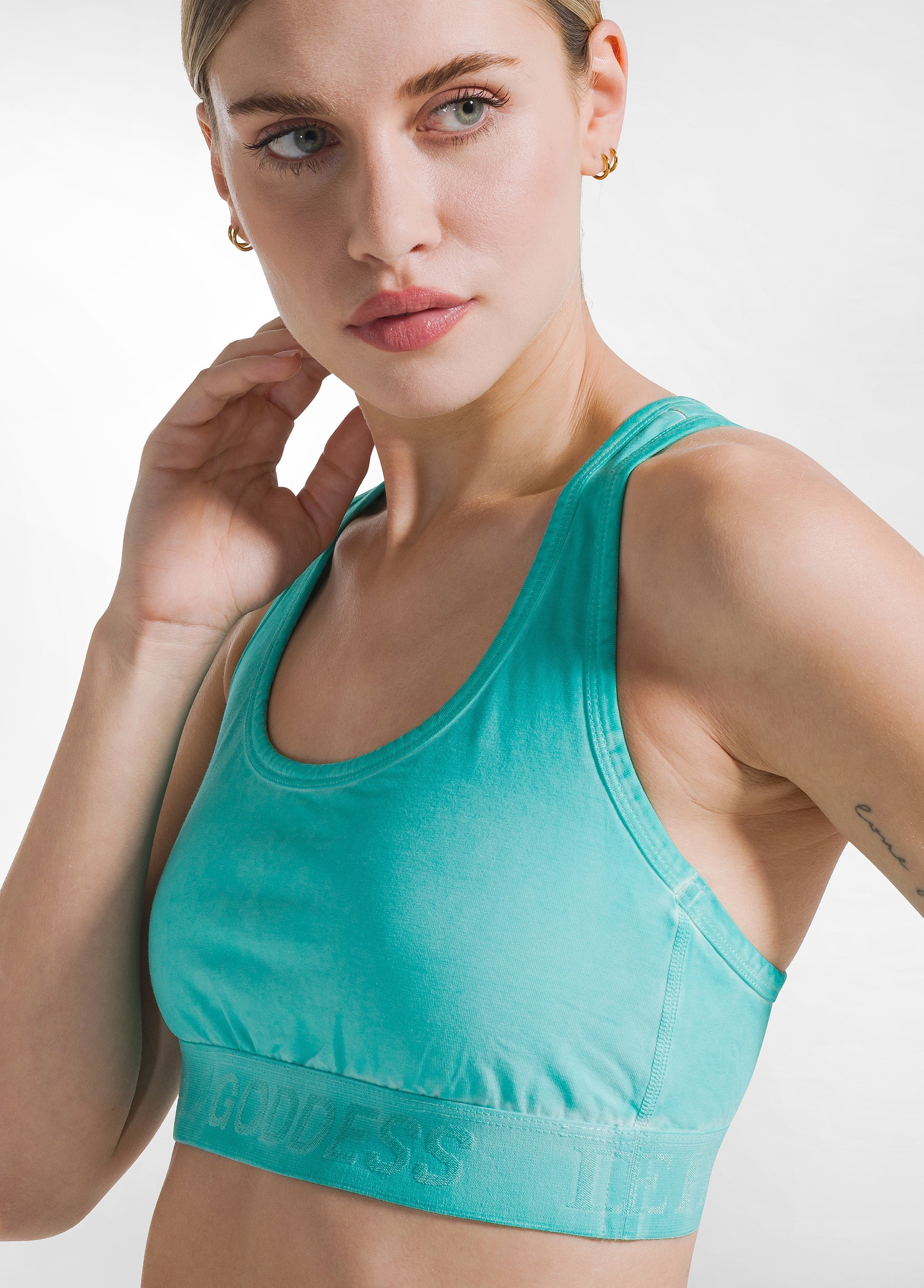 deha-set-top-e-pantaloni-ampi-effetto-fade-verde image 3