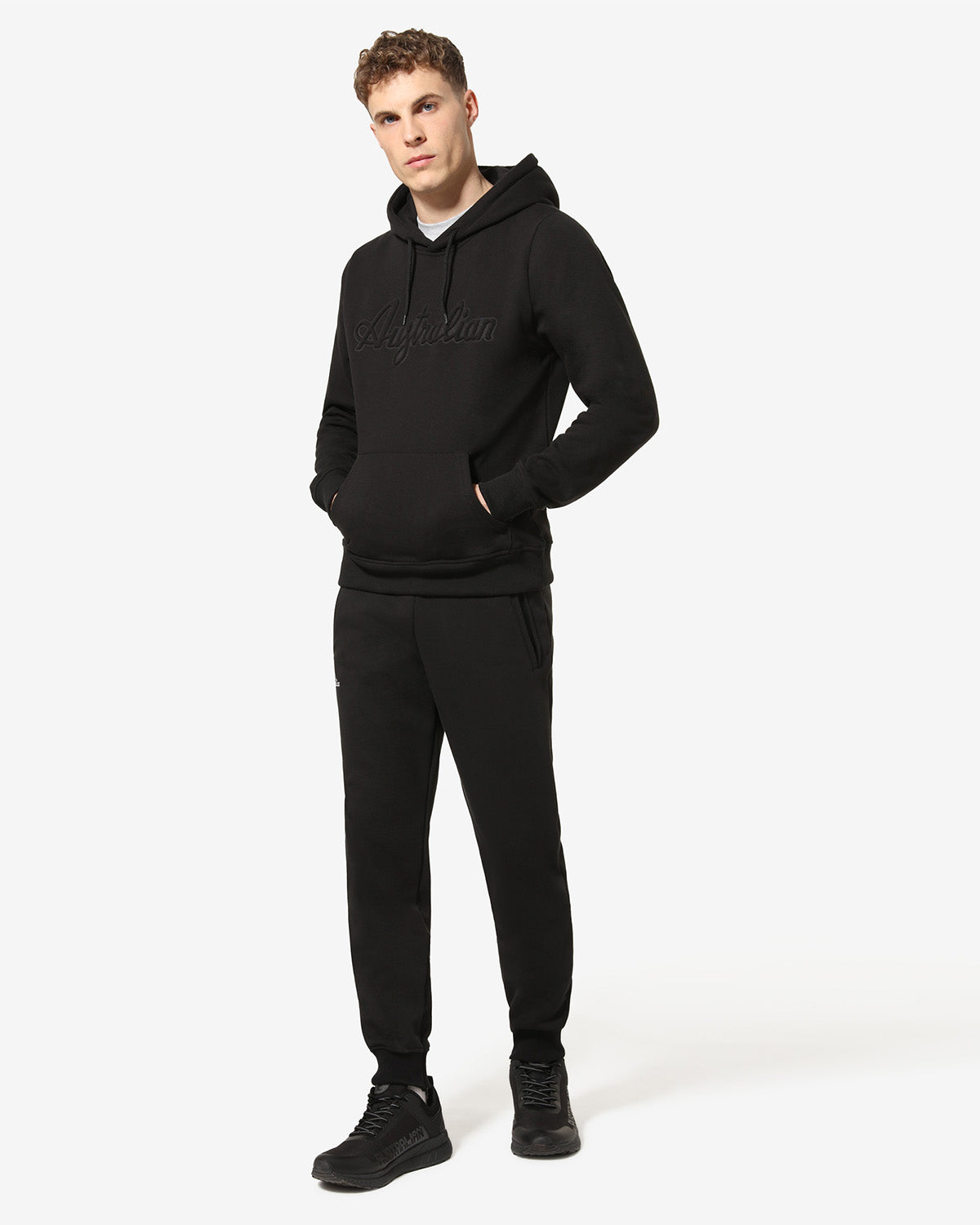 australian-3d-logo-hoodie-felpa-con-cappuccio-nero image 2