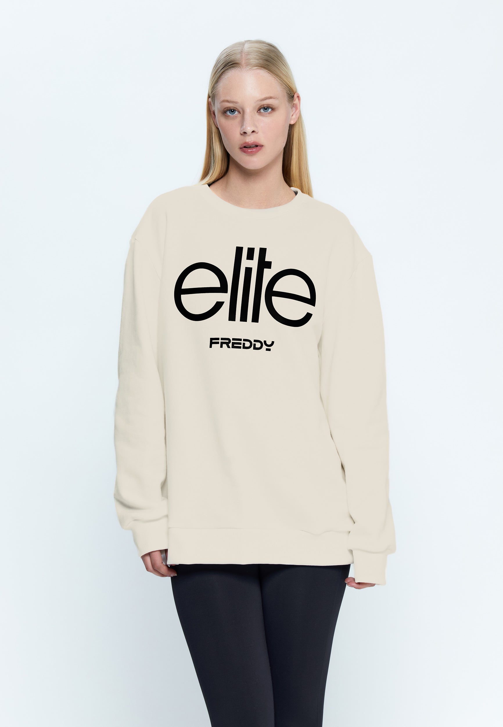 freddy-felpa-unisex-girocollo-off-white-in-cotone-con-ricamo-elite image 1
