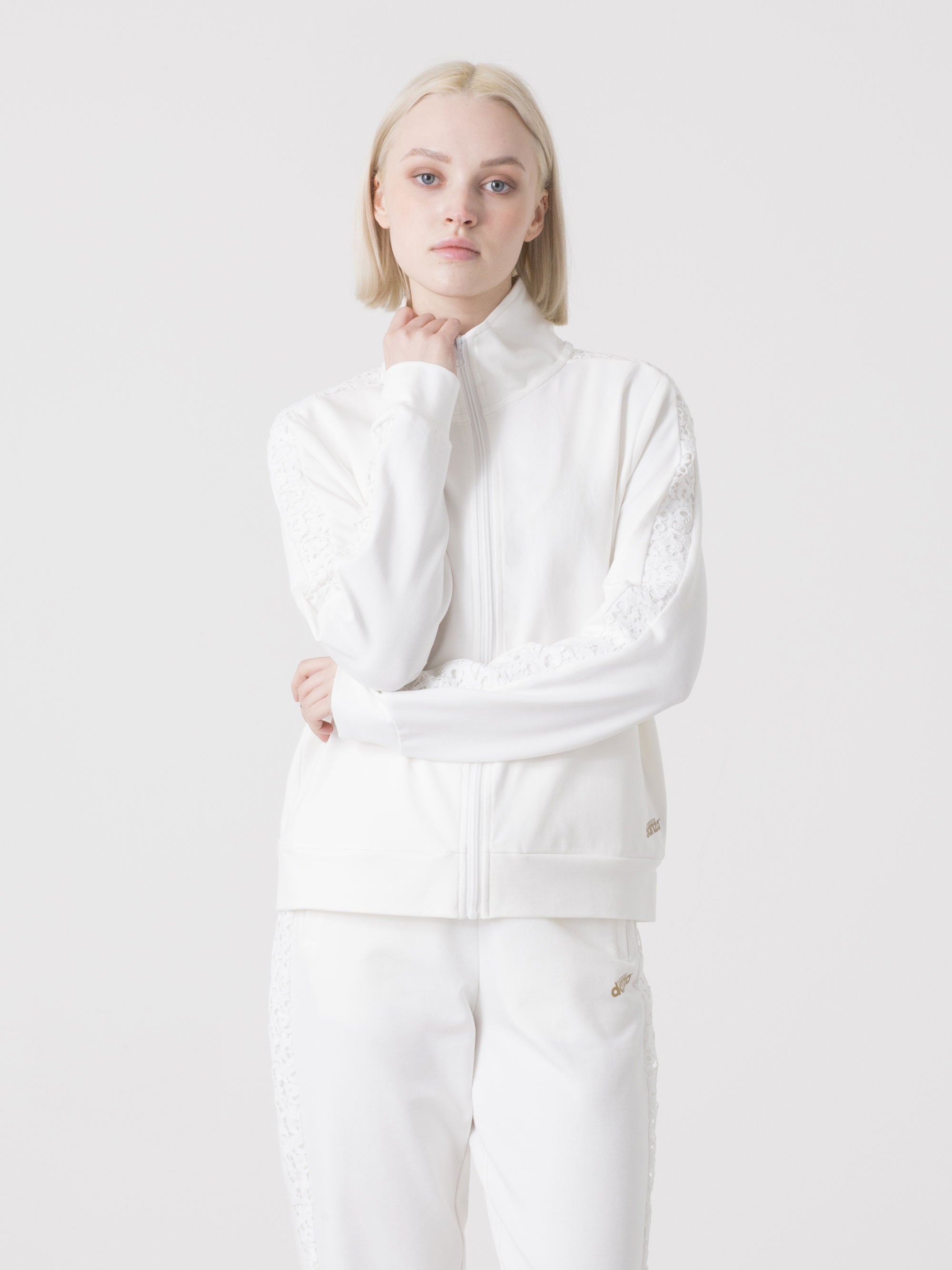 dimensione-danza-felpa-donna-full-zip-macram-collo-alto-con-tasche-laterali image 1