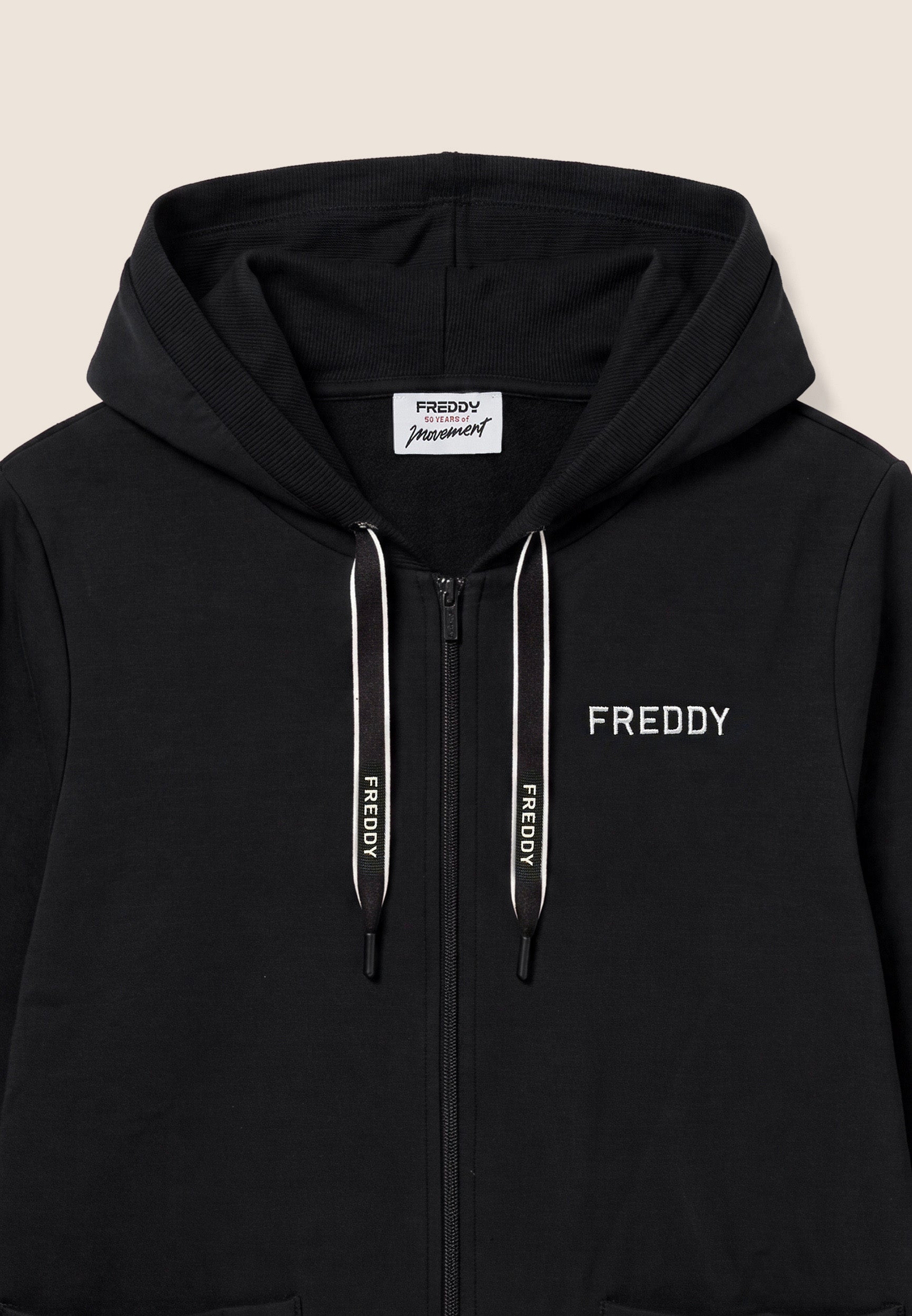 freddy-felpa-donna-zip-e-cappuccio-con-tasche-applicate-regular-fit image 3