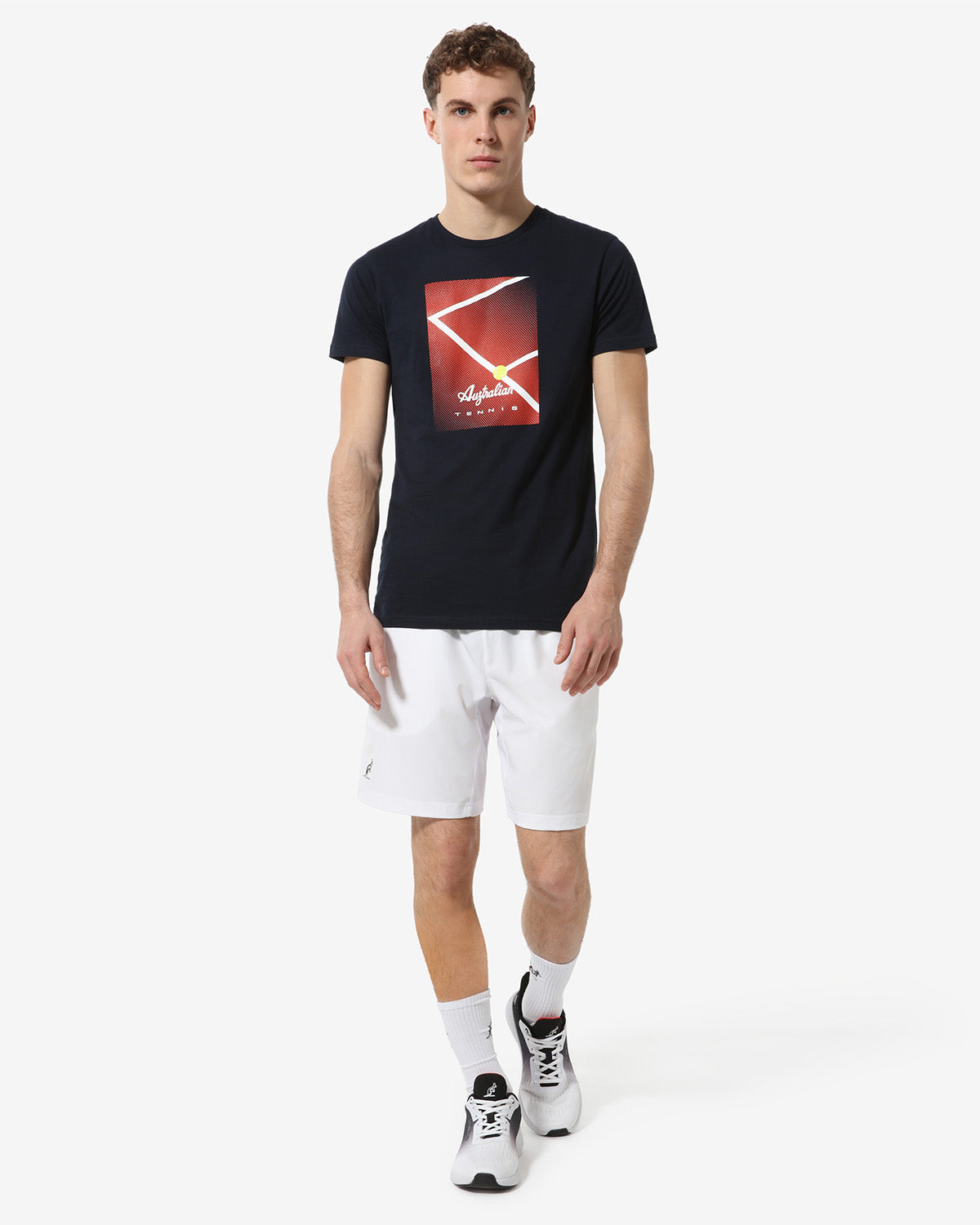 australian-court-t-shirt-tennis-con-stampa-petto-blu-navy image 2