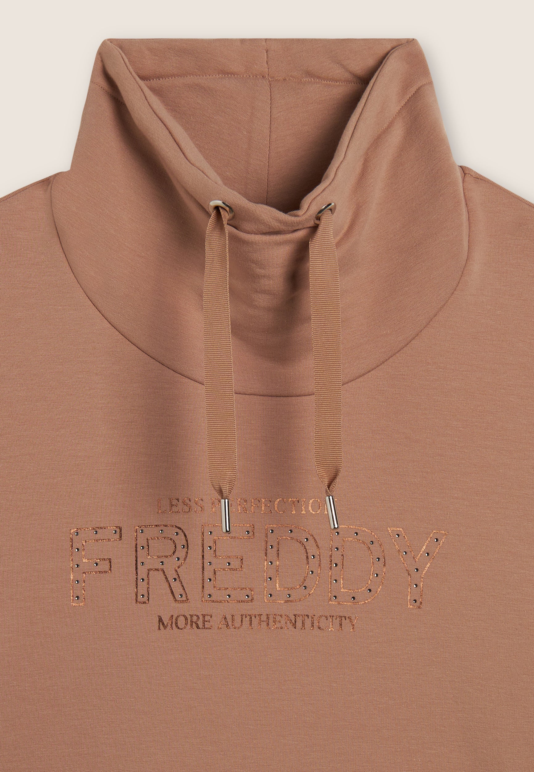 freddy-felpa-sportiva-donna-collo-alto-con-spacchi-laterali-e-logo-strass image 7
