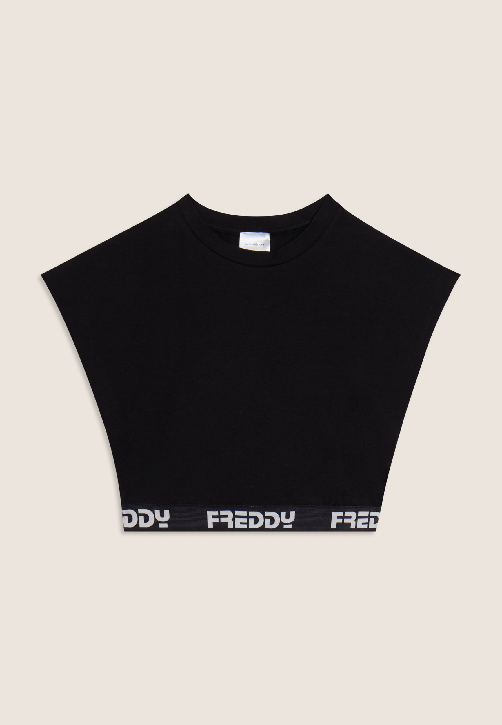 freddy-t-shirt-senza-maniche-cropped-bambina-con-elastico-logato image 5