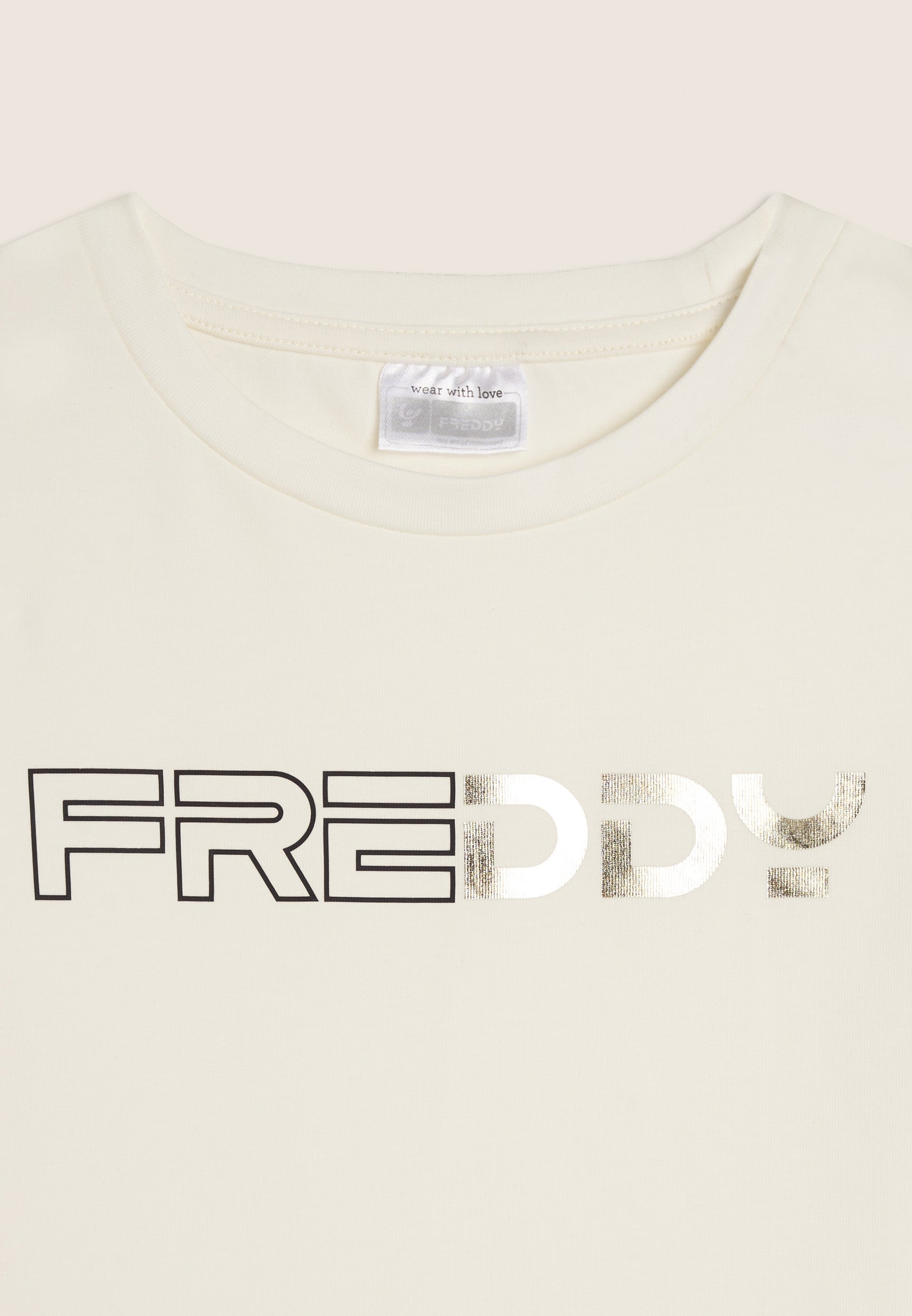 freddy-t-shirt-junior-manica-lunga-con-logo-metallizzato image 3
