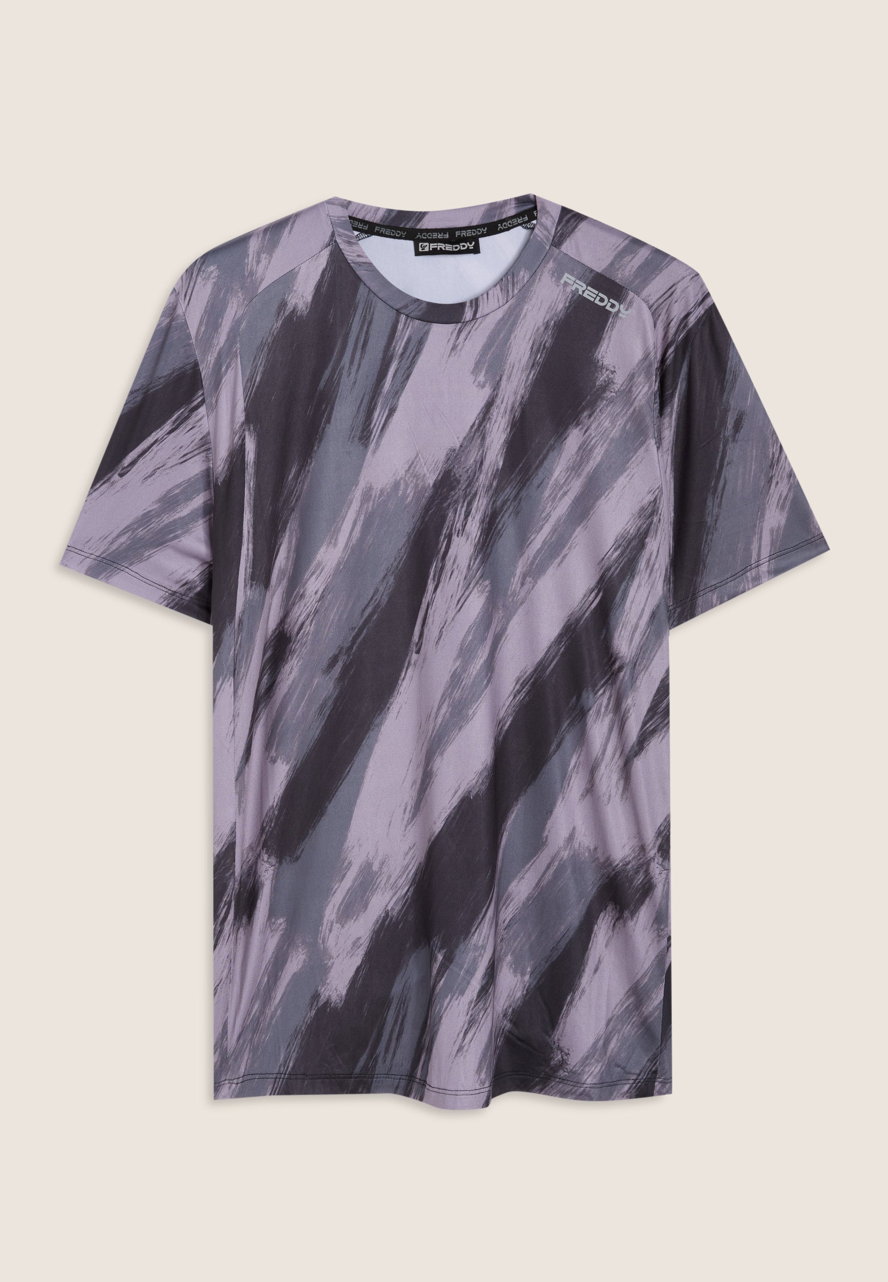 freddy-t-shirt-uomo-slim-tech-stampa-pennellata-manica-corta image 5