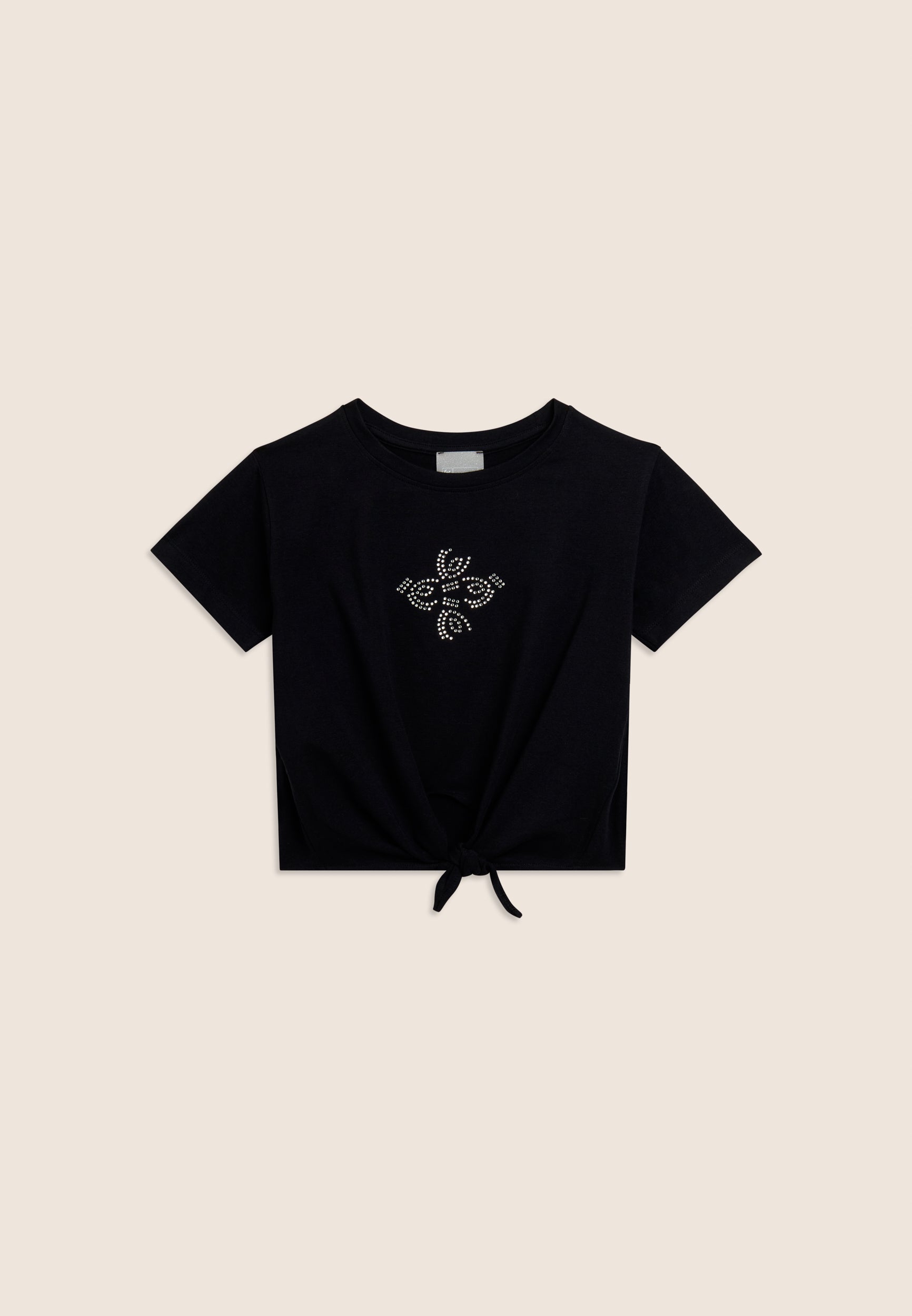 freddy-t-shirt-cropped-con-nodo-e-strass-bambina-e-ragazza image 5