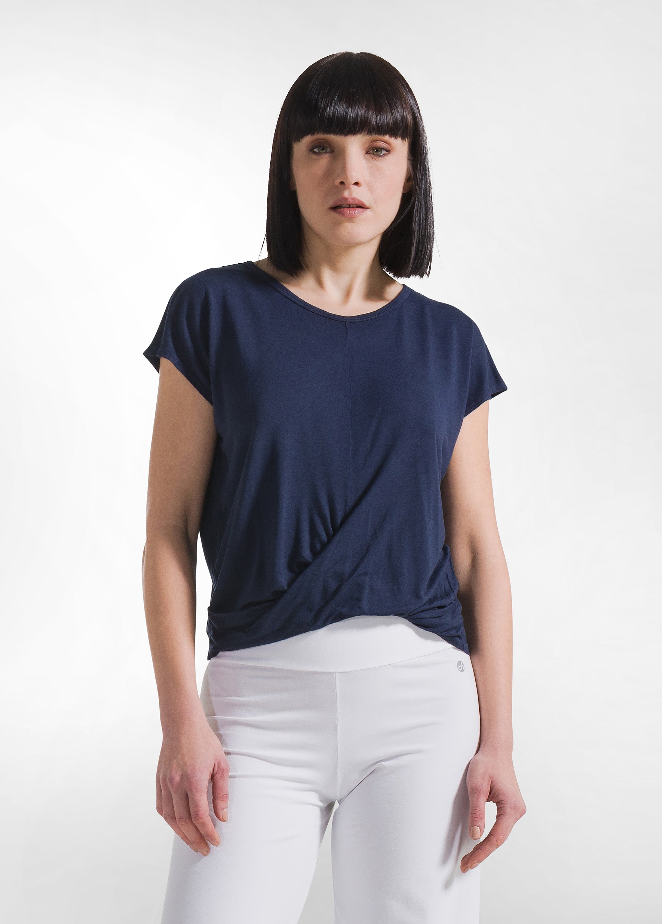 deha-d42041-t-shirt-yoga-con-nodo-frontale-blu image 1