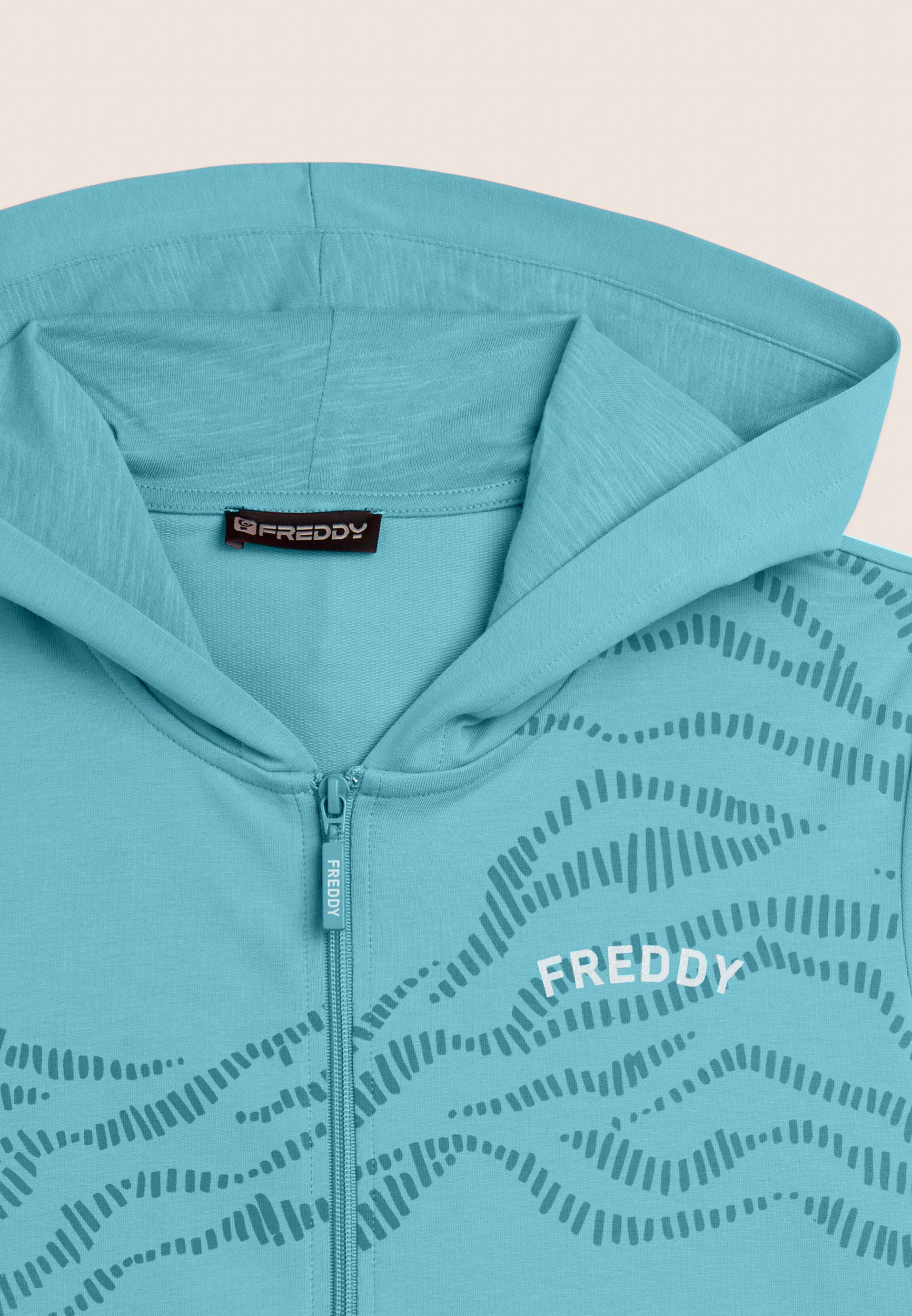 freddy-felpa-con-cappuccio-zip-french-terry-motivo-grafico image 7