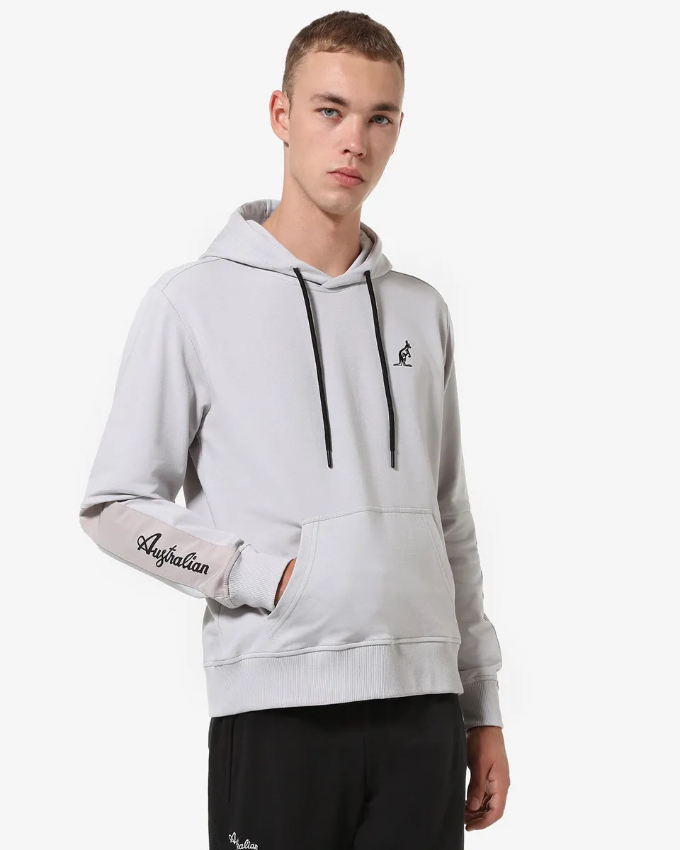 australian-city-hoodie-sportswear-felpa-cappuccio-cenere image 1