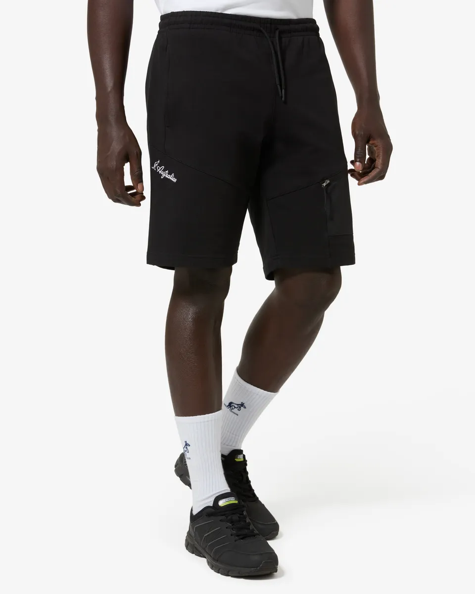 australian-gen-vinyl-short-short-in-felpa-elasticizzata-uomo-nero image 1