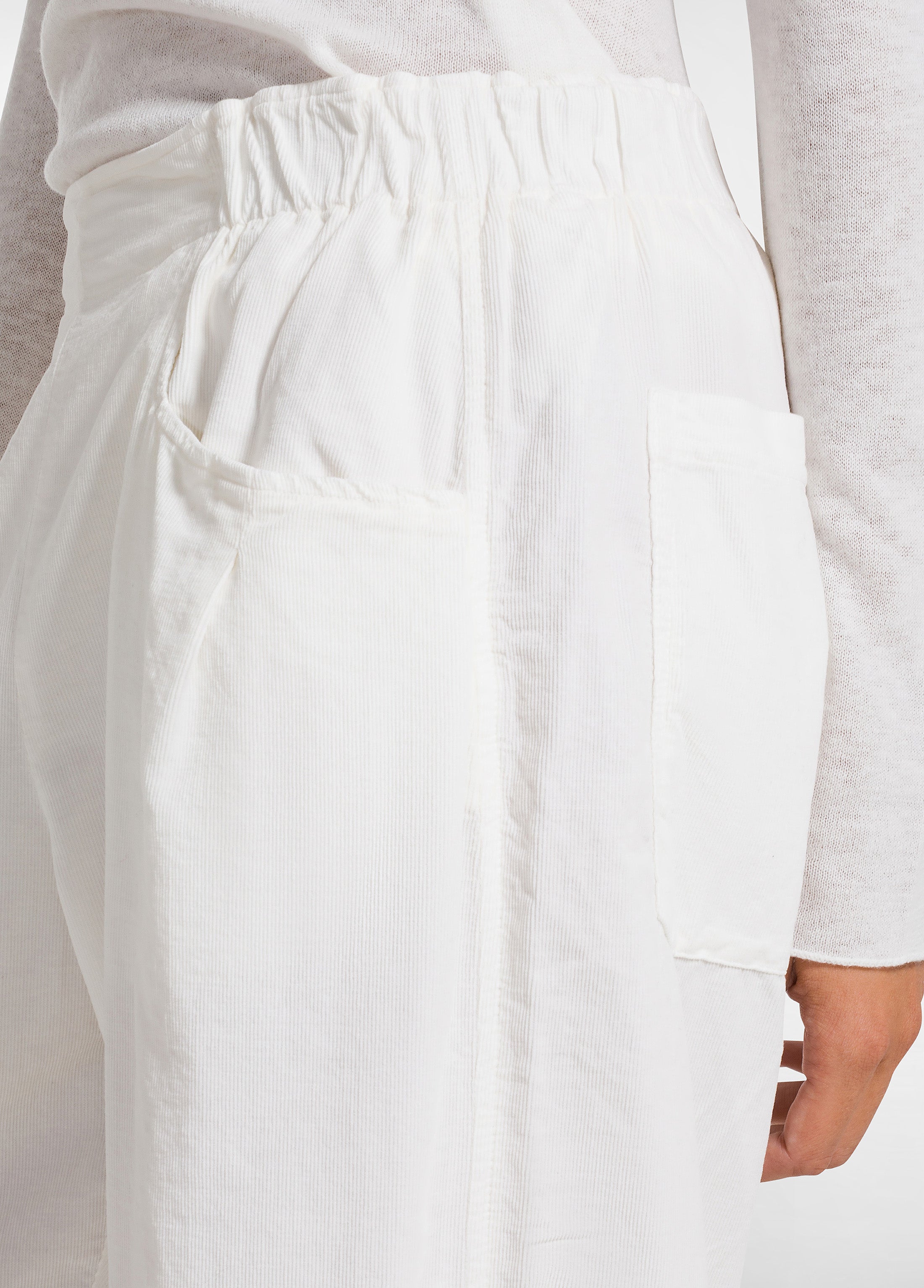 deha-d52357-pantalone-balloon-velluto-mille-righe-bianco image 4