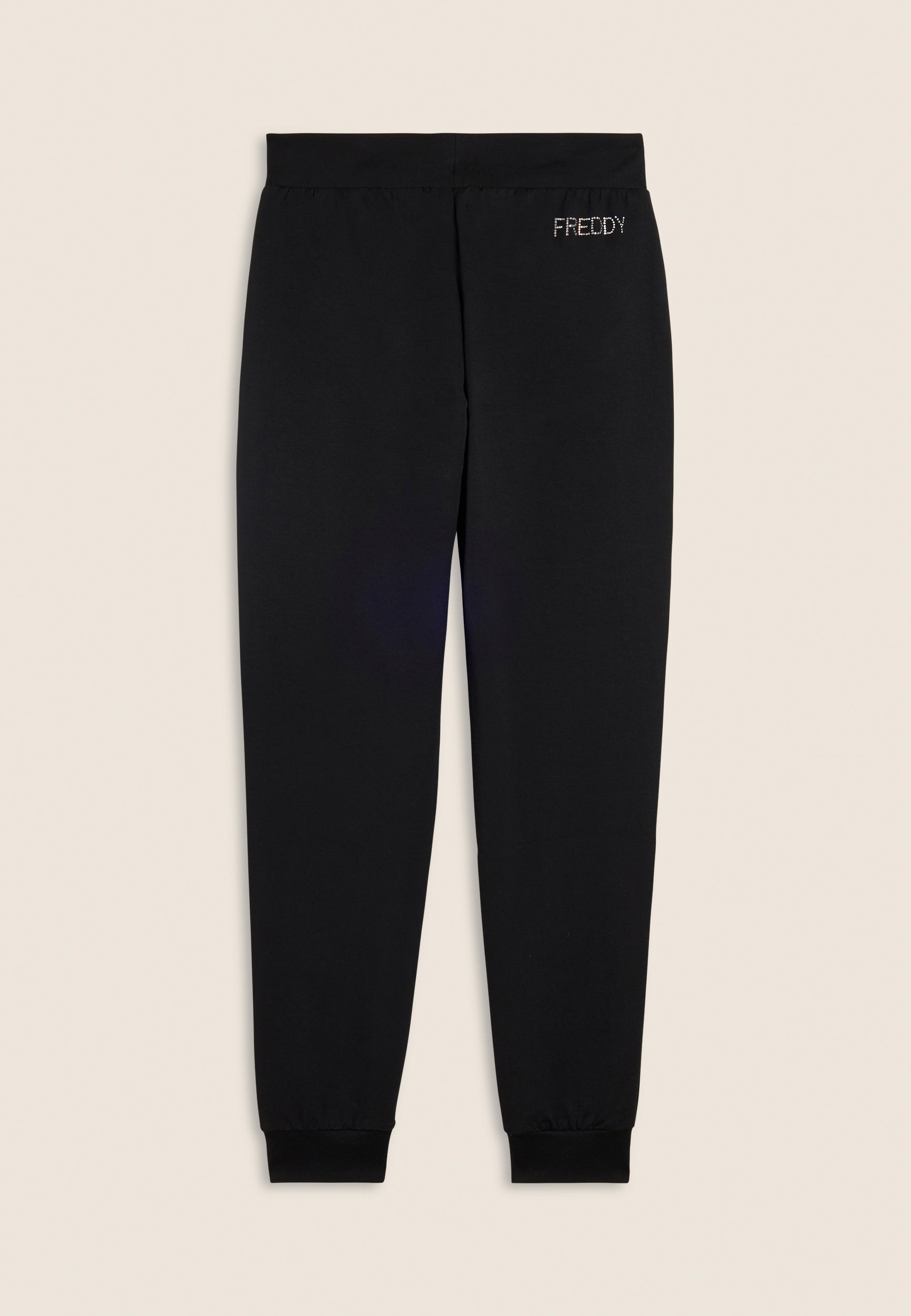 freddy-pantaloni-sportivi-con-polsini-in-costina-e-strass-fy image 8