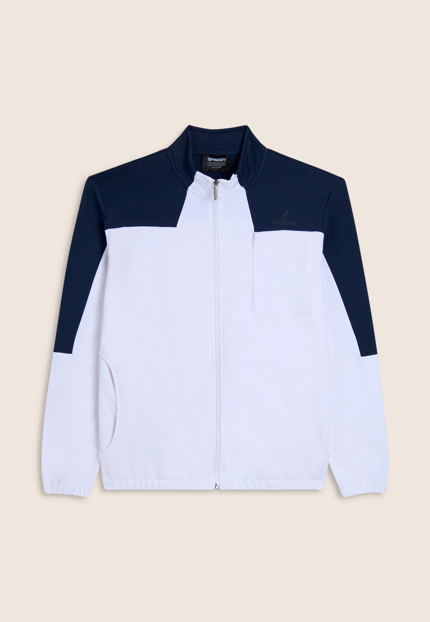 freddy-felpa-zip-collo-alto-blocchi-colore-100-cotone image 7