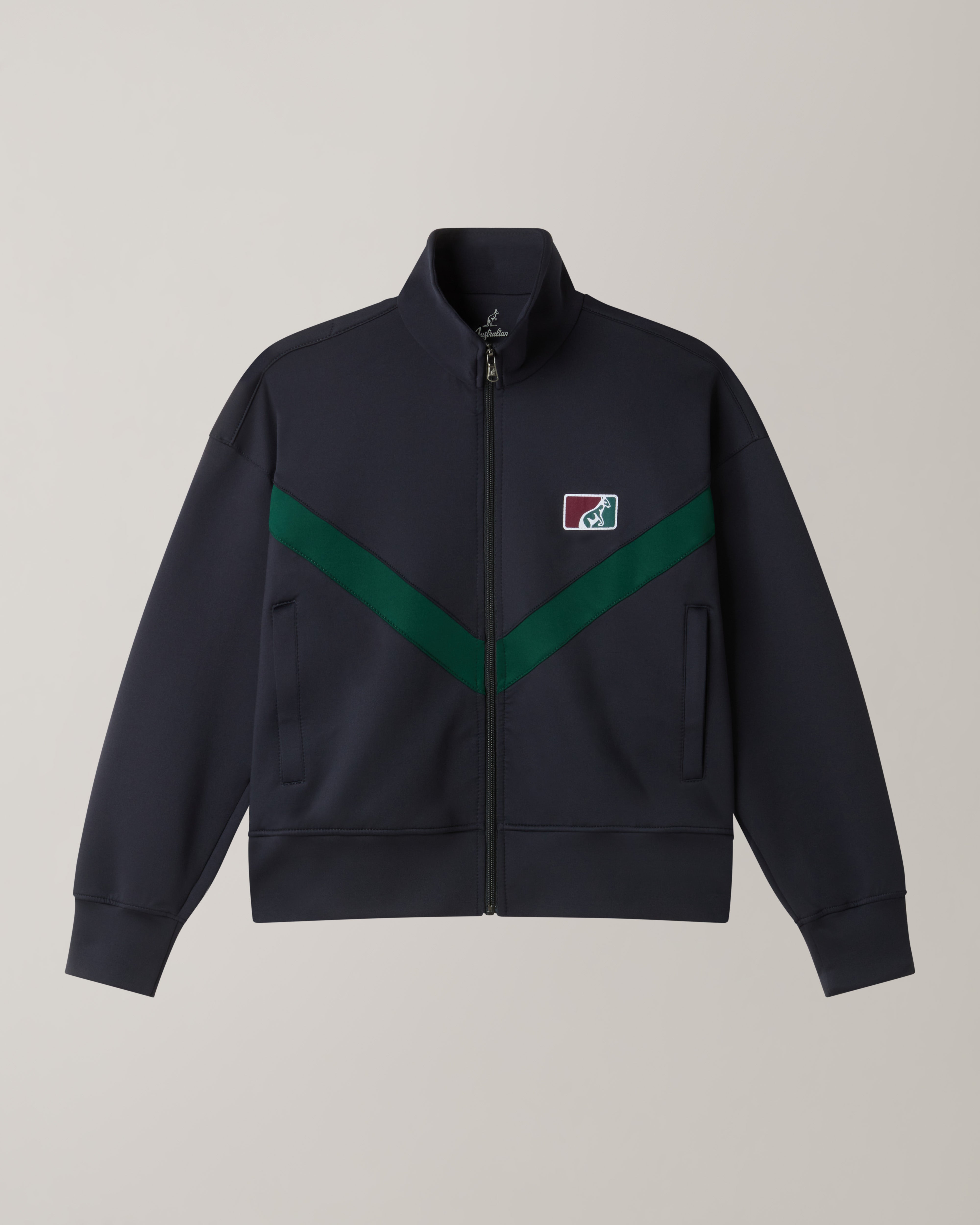 australian-classic-track-jacket-giacca-shot-blu-navy-con-patch image 1