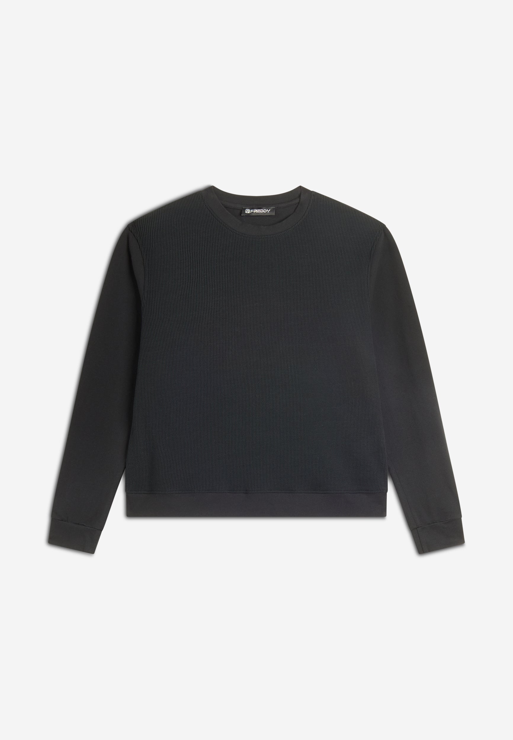 freddy-felpa-donna-girocollo-oversize-in-waffle-jersey image 5