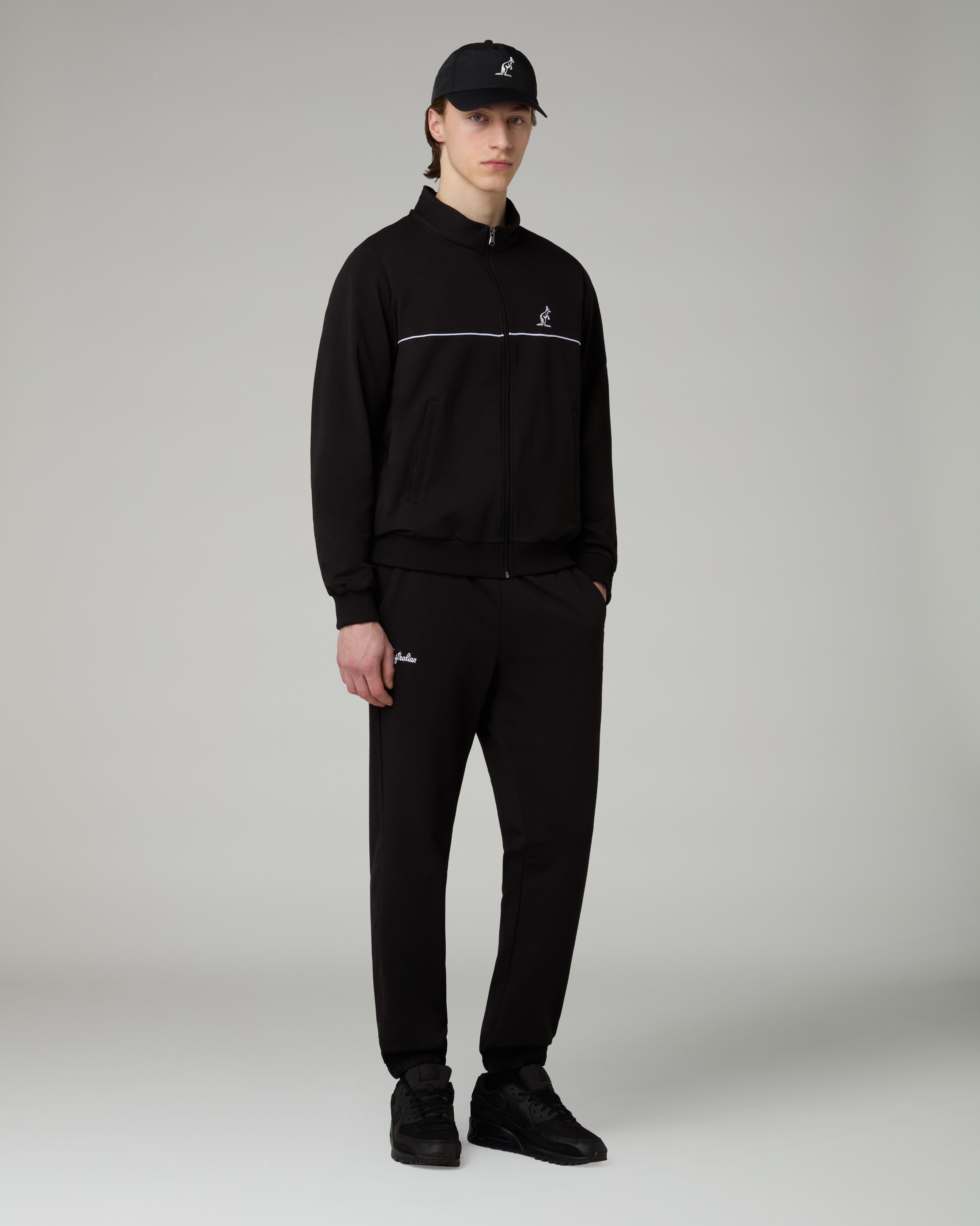 australian-essential-line-tracksuit-tuta-nera-full-zip image 1