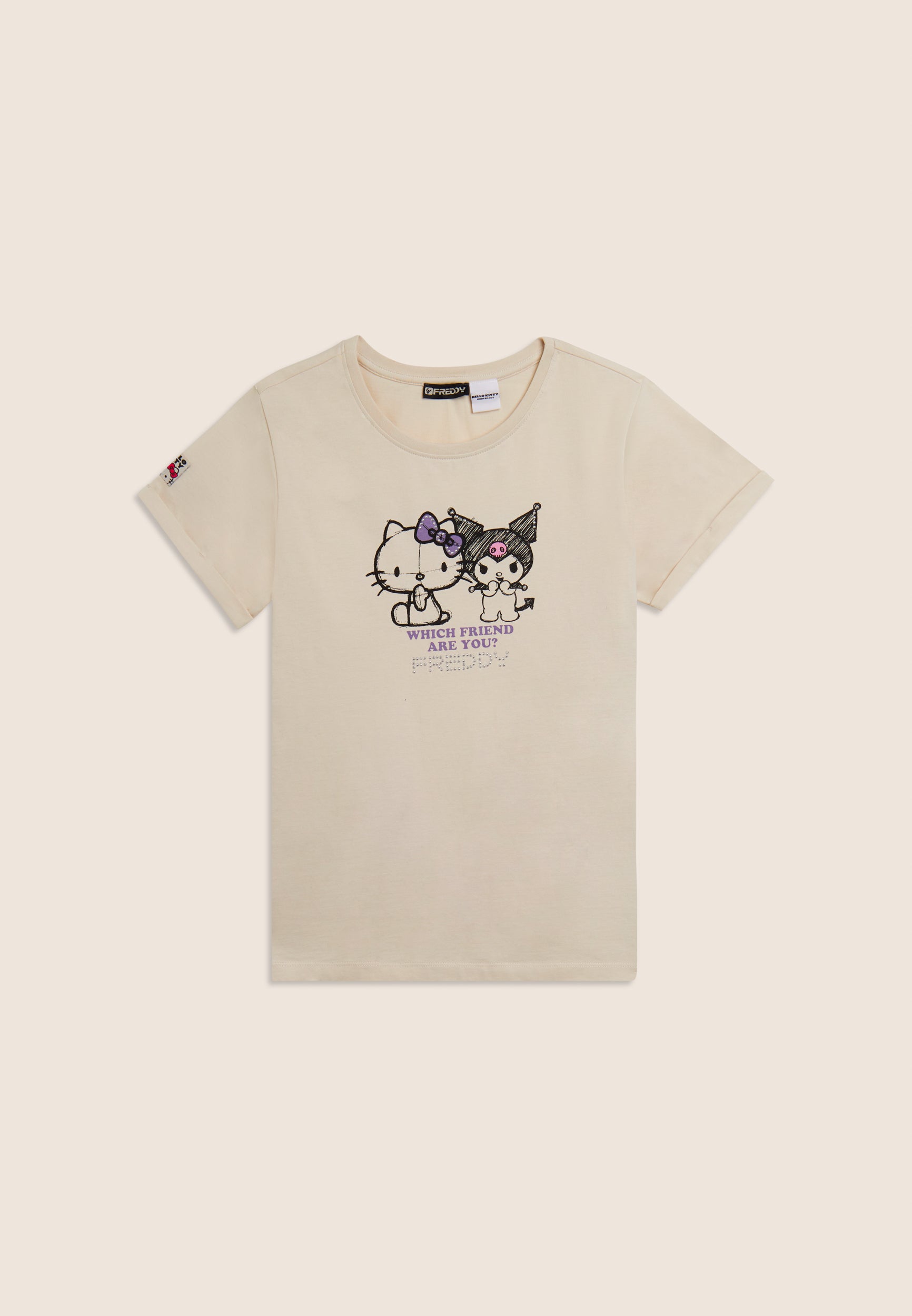 freddy-t-shirt-hello-kitty-kuromi-stampa-frontale-in-cotone image 5
