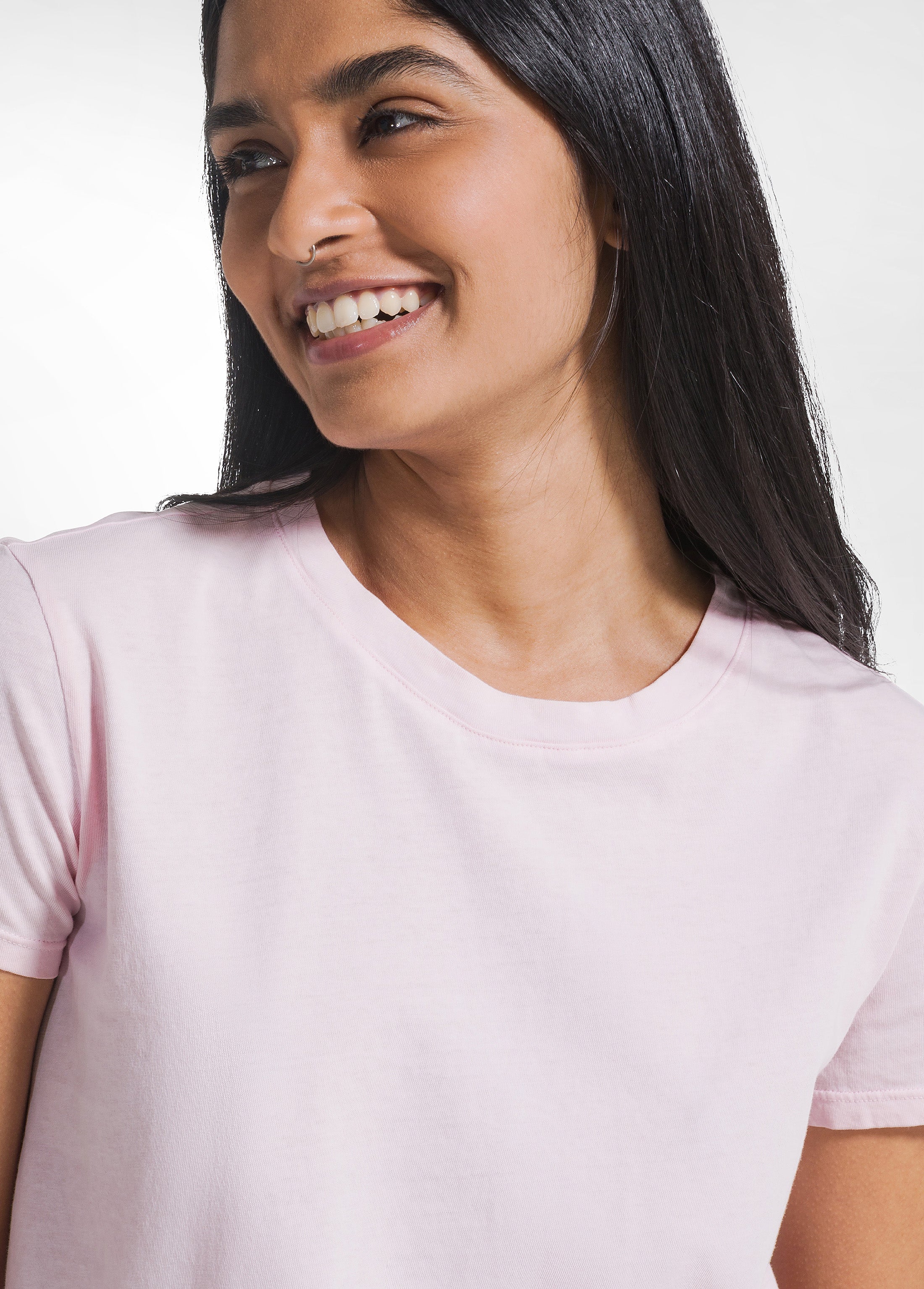 deha-t-shirt-effetto-sfumato-in-cotone-organico-rosa-2 image 3