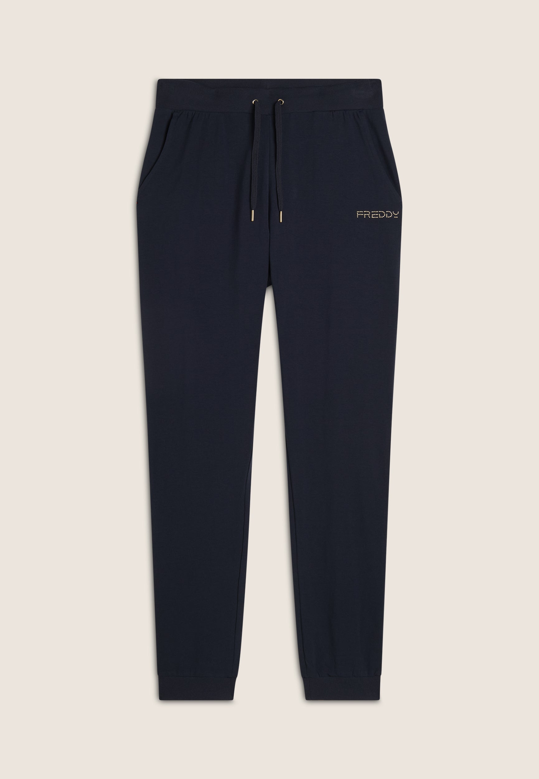 freddy-pantaloni-in-jersey-heavy-jersey-stretch-con-fondo-a-polsino-in-costina-w image 5