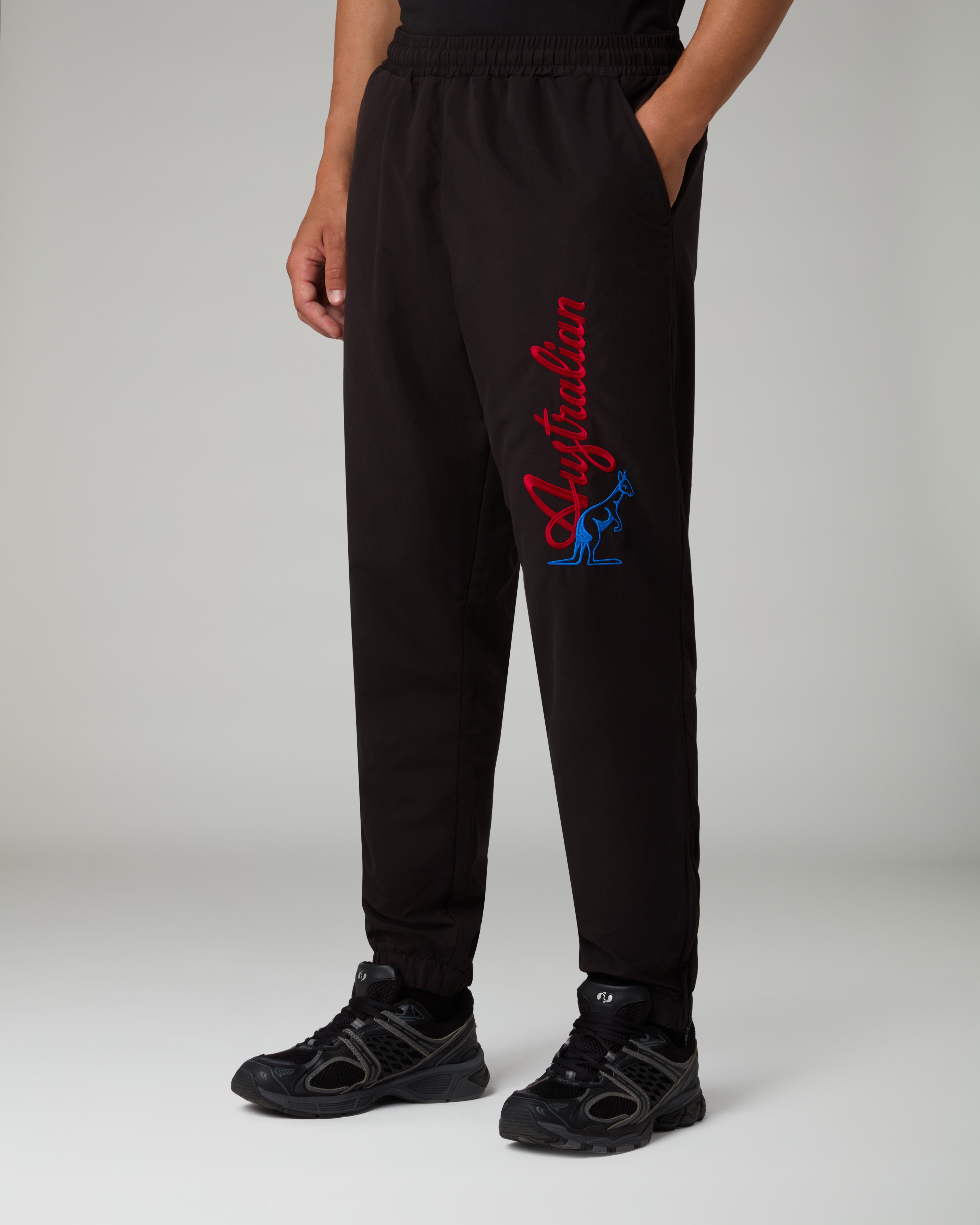 australian-bumper-logo-microtouch-track-pant-pantalone-tuta-nero image 1