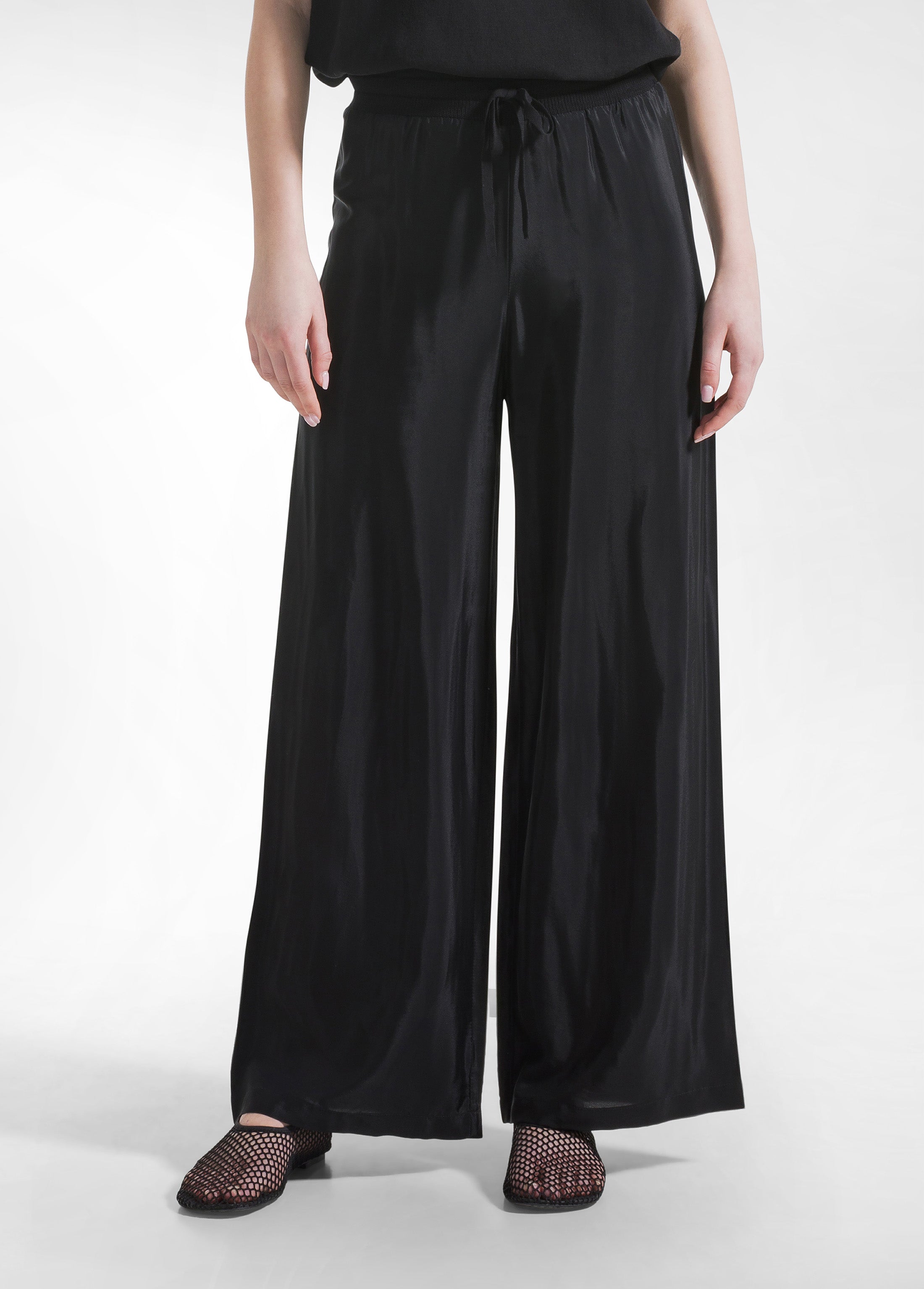 deha-completo-top-e-pantaloni-palazzo-misto-seta-cotone-nero image 6