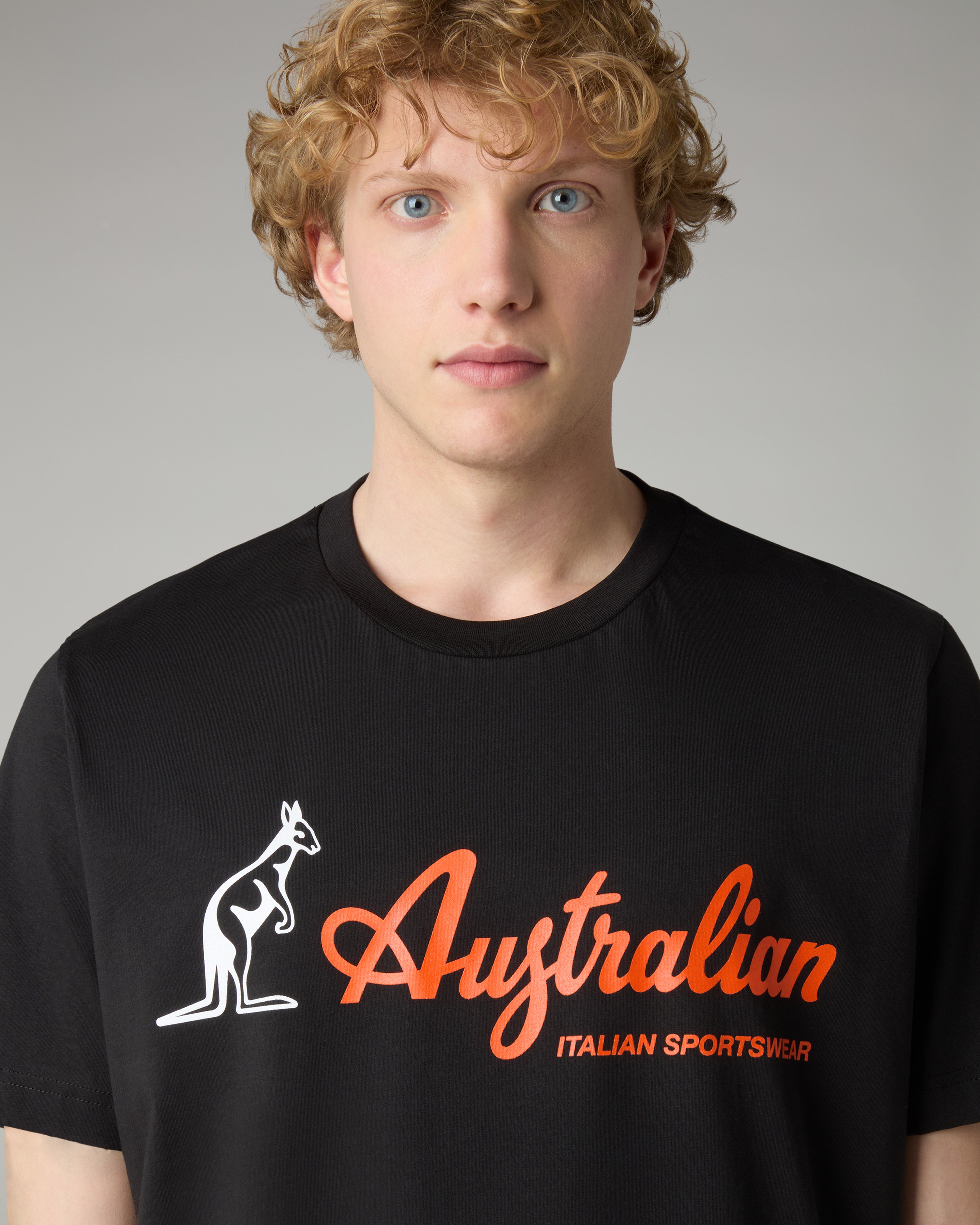 australian-league-big-logo-t-shirt-cotone-nera image 4