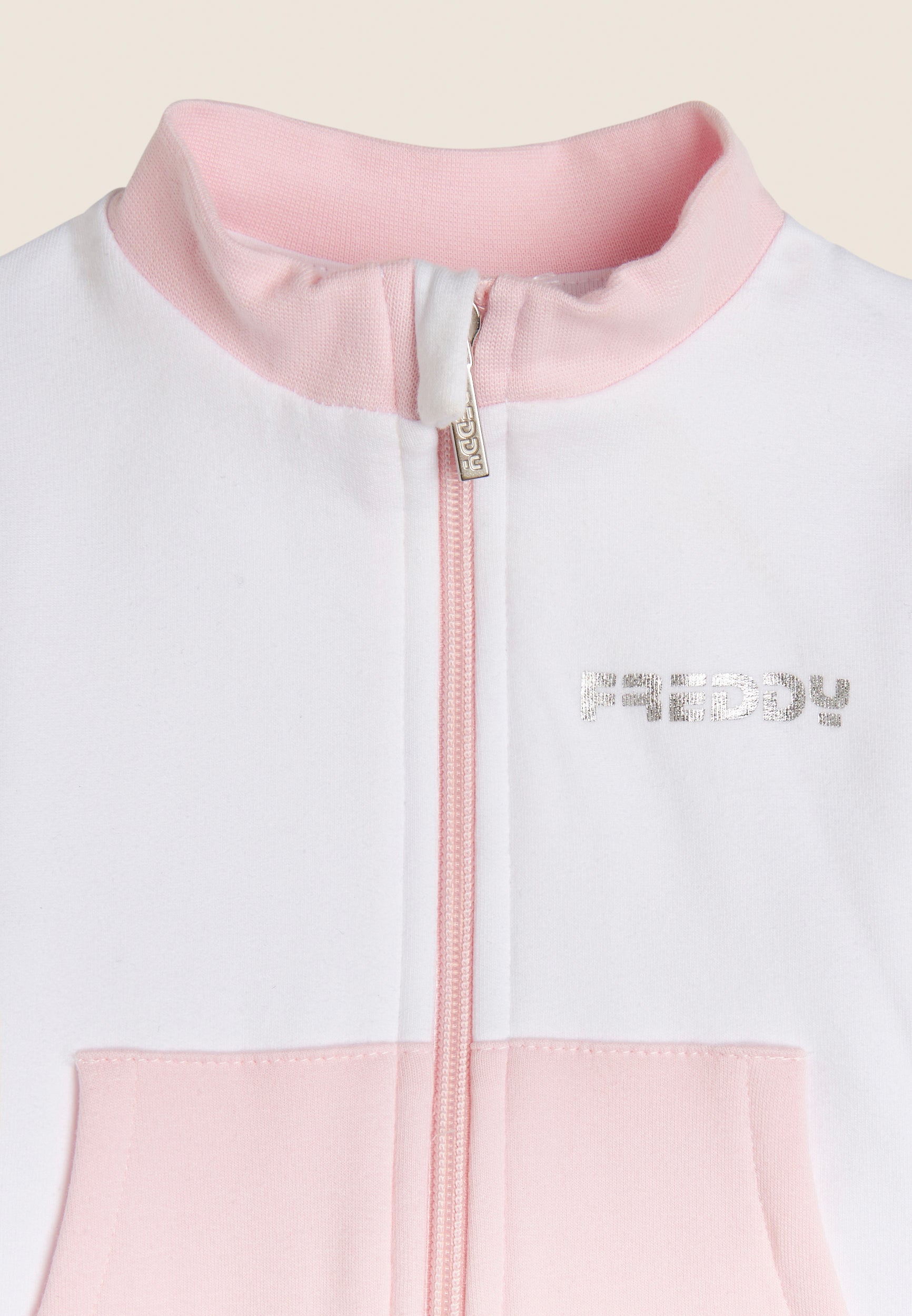 freddy-tuta-baby-in-cotone-elasticizzato-full-zip-con-logo-argento image 6