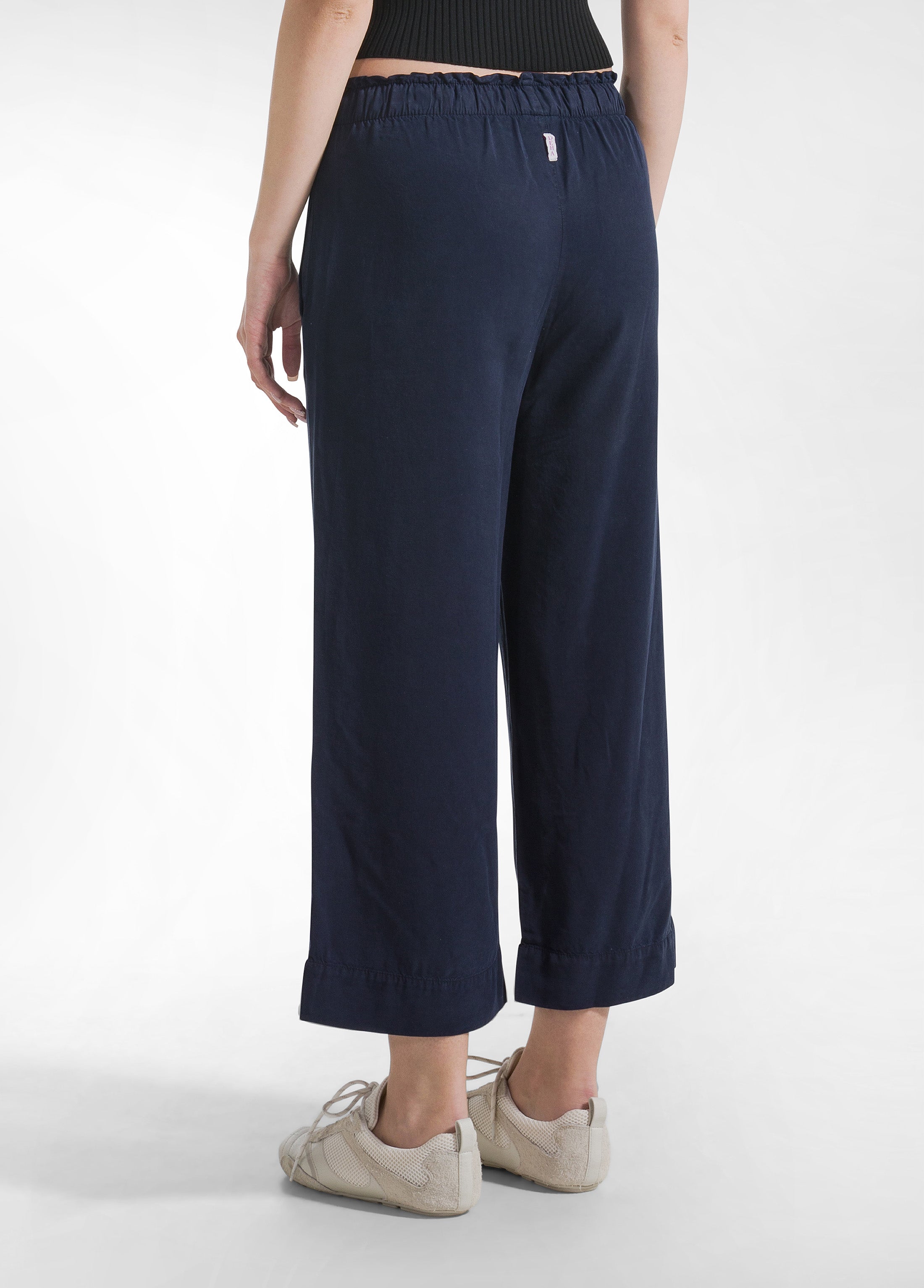 deha-pantaloni-crop-in-lyocell-blu image 3