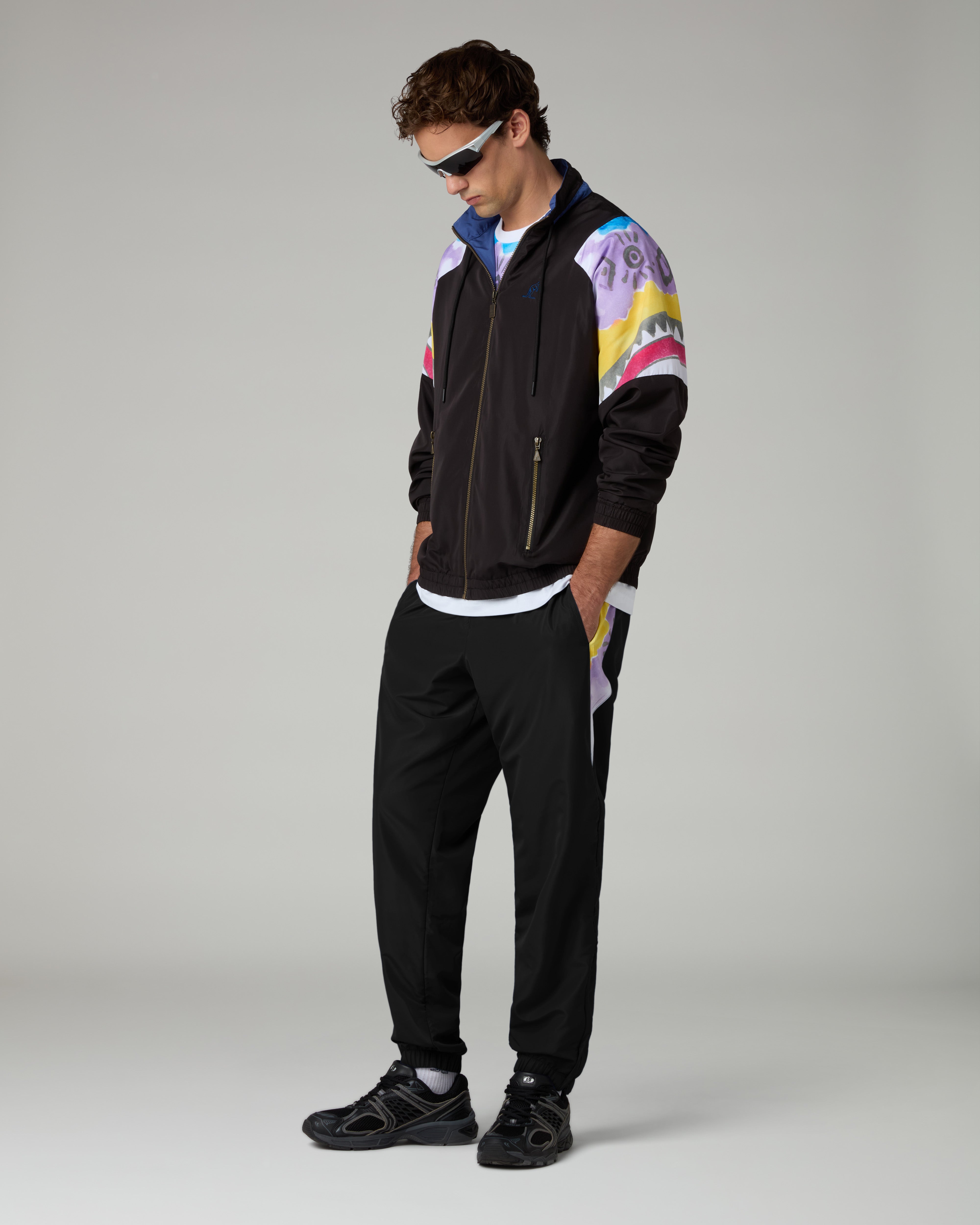 australian-native-old-track-jacket-giacca-tuta-nero-full-zip image 2