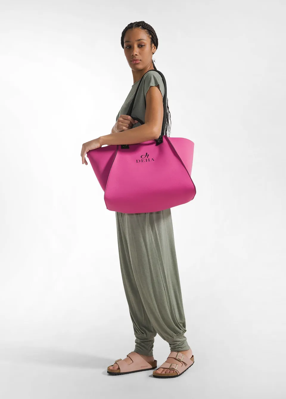 deha-borsa-tessuto-scuba-rosa-42x30-cm image 1