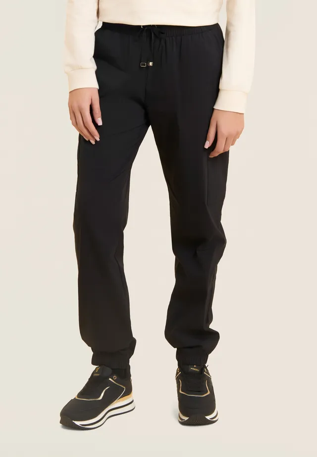 freddy-pantaloni-cargo-in-popeline-elasticizzato-regular-con-coulisse-e-tasche-l image 1