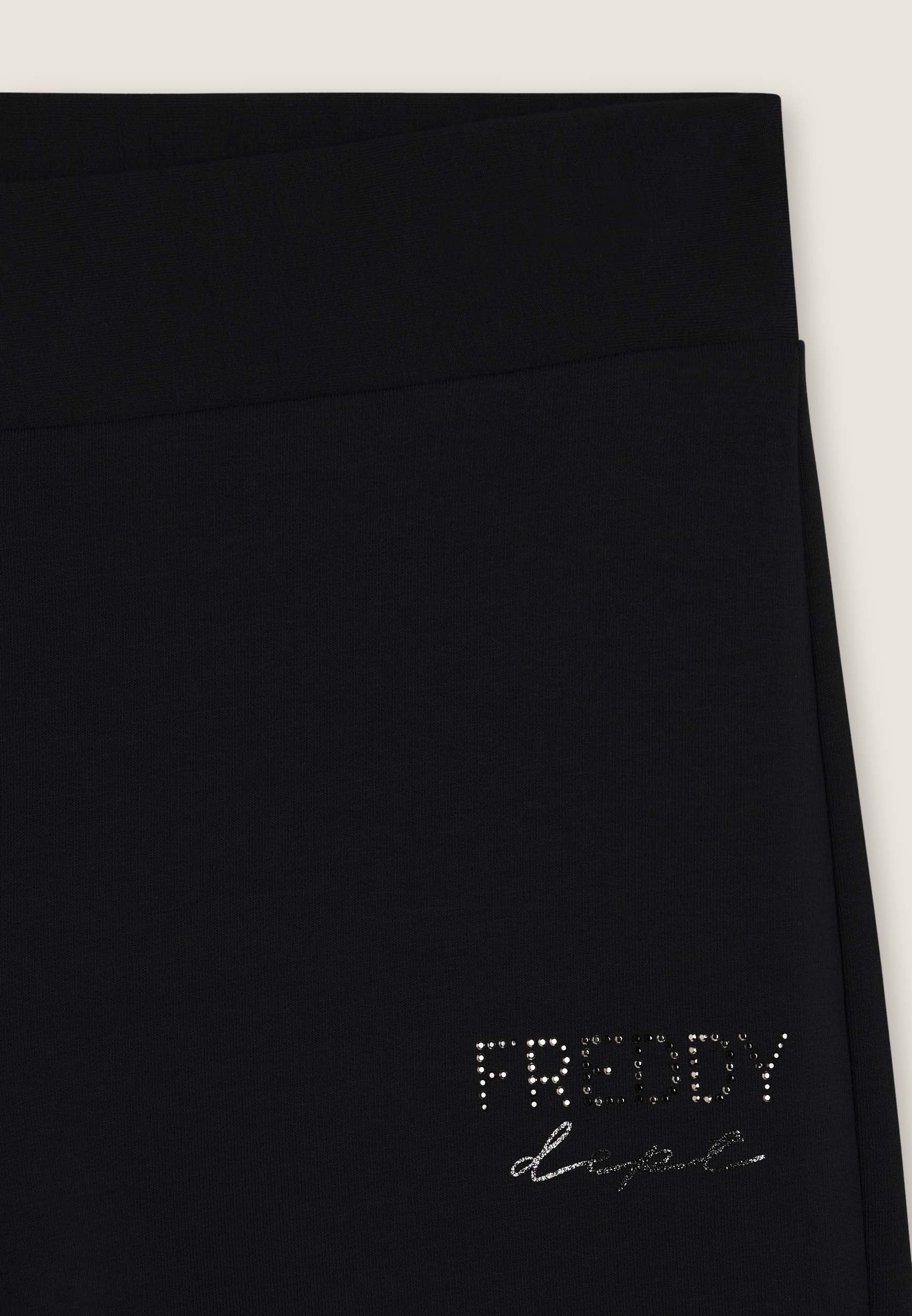 freddy-pantaloni-flare-in-felpa-elasticizzata-fondo-a-zampa image 6