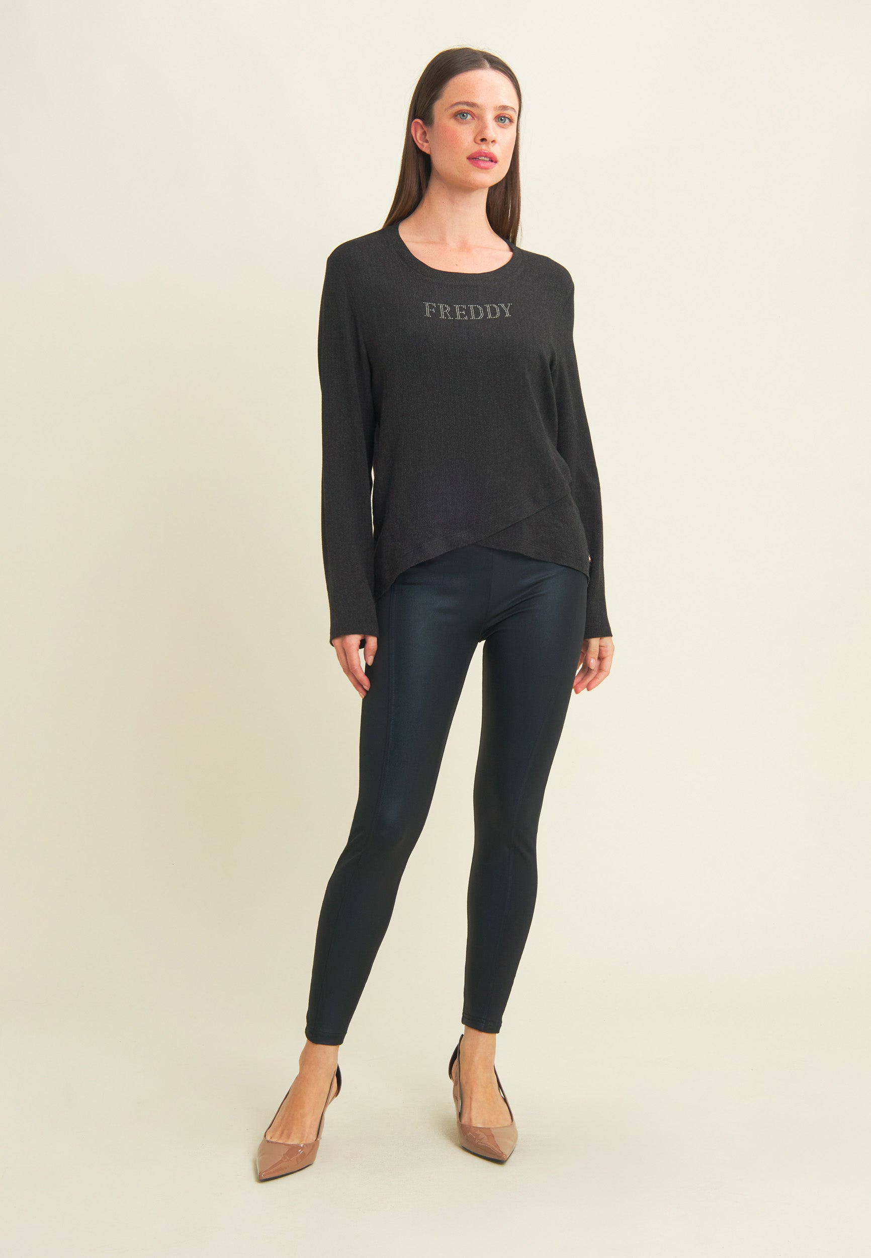 freddy-pantaloni-wr-up-superskinny-7-8-vita-alta-con-tessuti-a-contrasto image 2