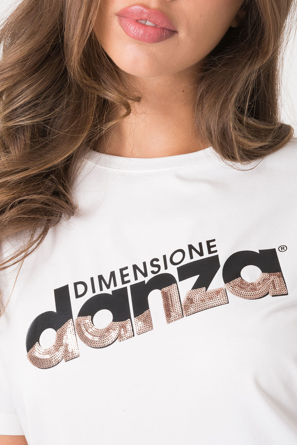 dimensione-danza-t-shirt-modal-jersey-stretch-con-stampa-a-contrasto-e-paillette image 4