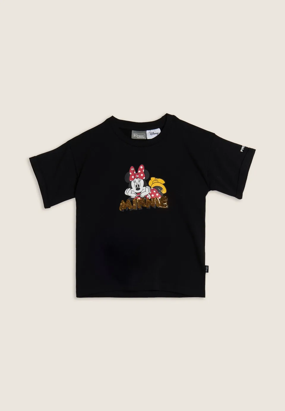 freddy-minnie-scritta-paillettes-t-shirt-bambina-jersey-regular-girocollo image 1