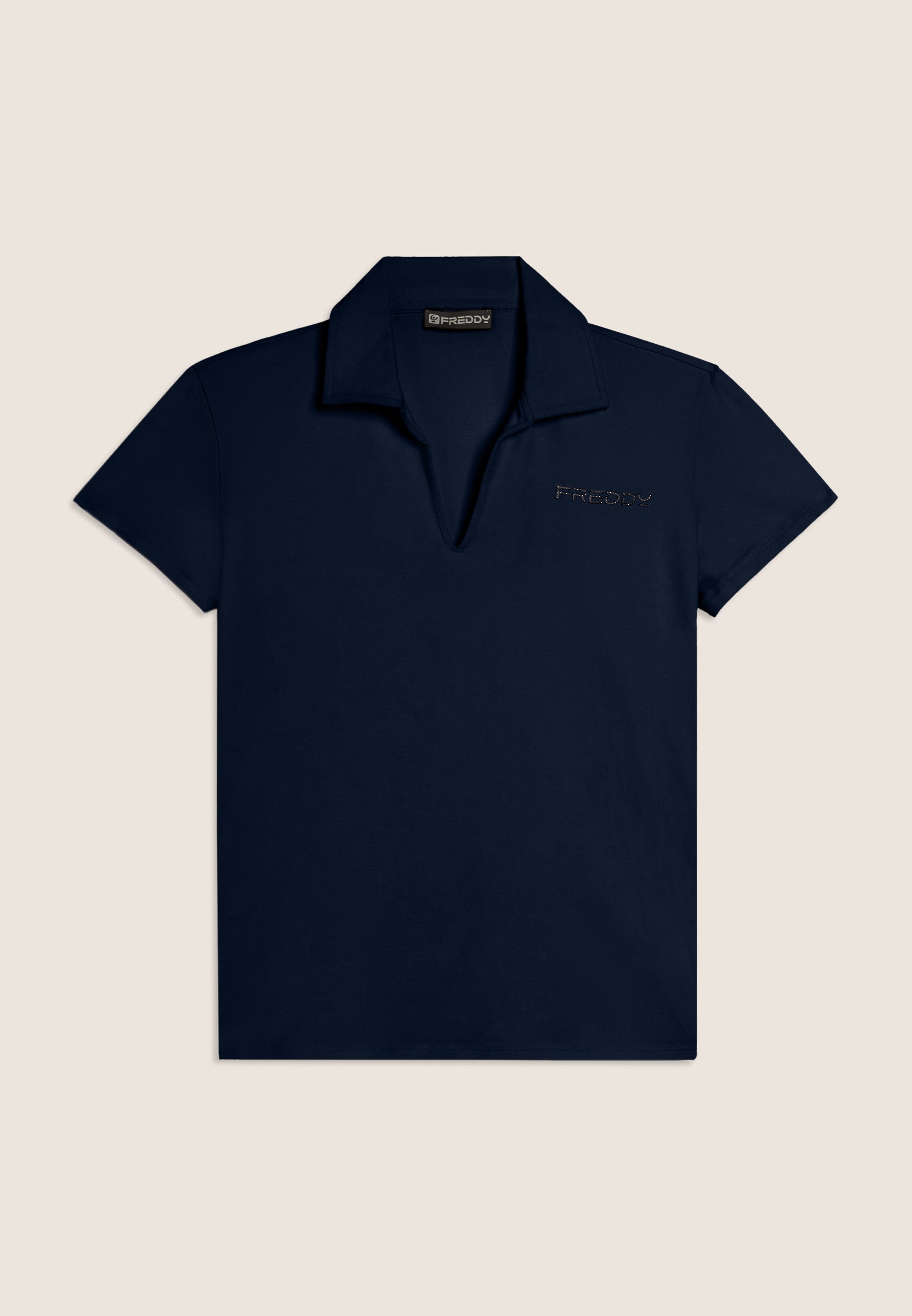 freddy-t-shirt-collo-a-camicia-scollo-a-v-t-shirt-donna-jersey image 8