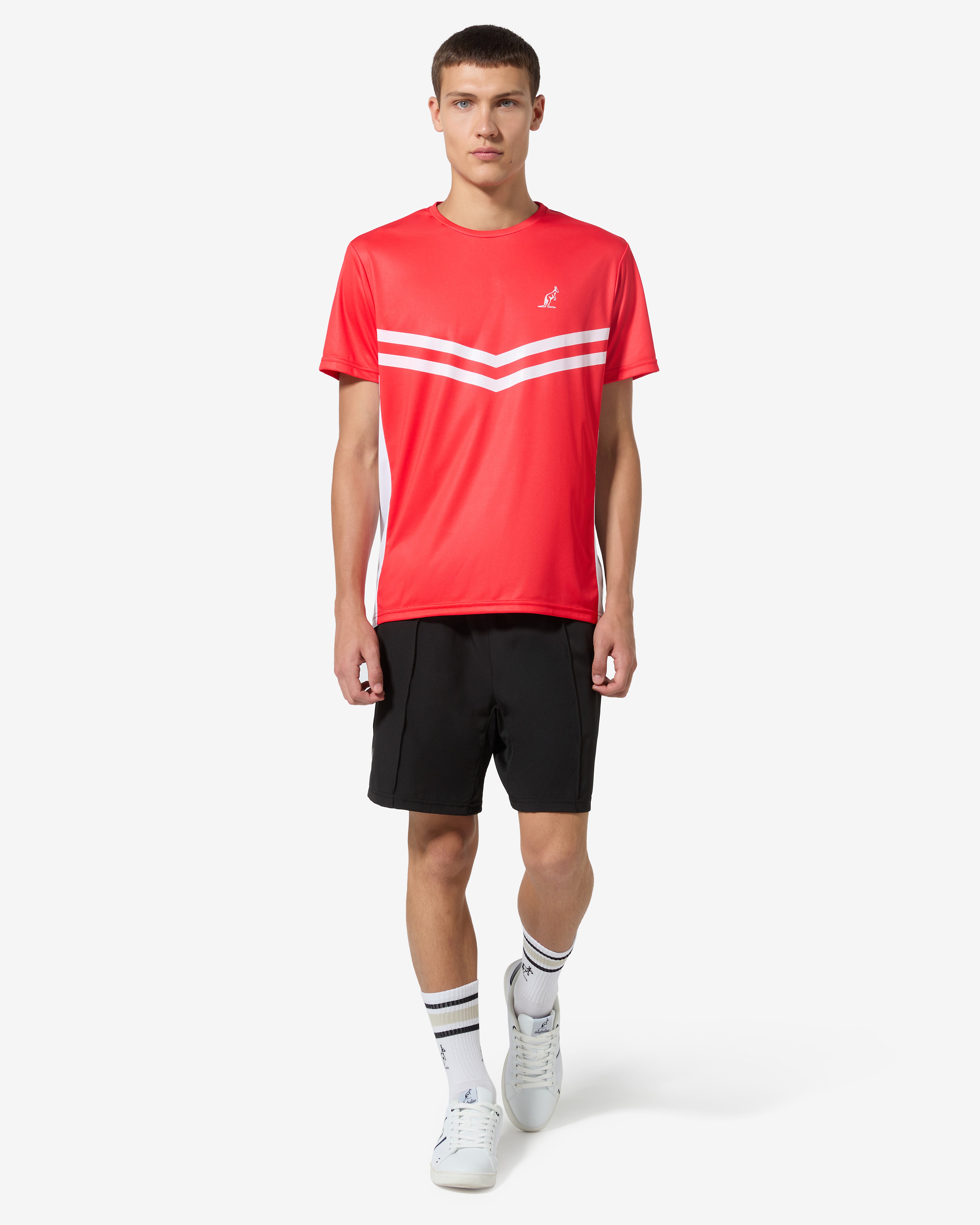 australian-tennis-crew-ace-t-shirt-maglia-tecnica-rosso-vivo image 2