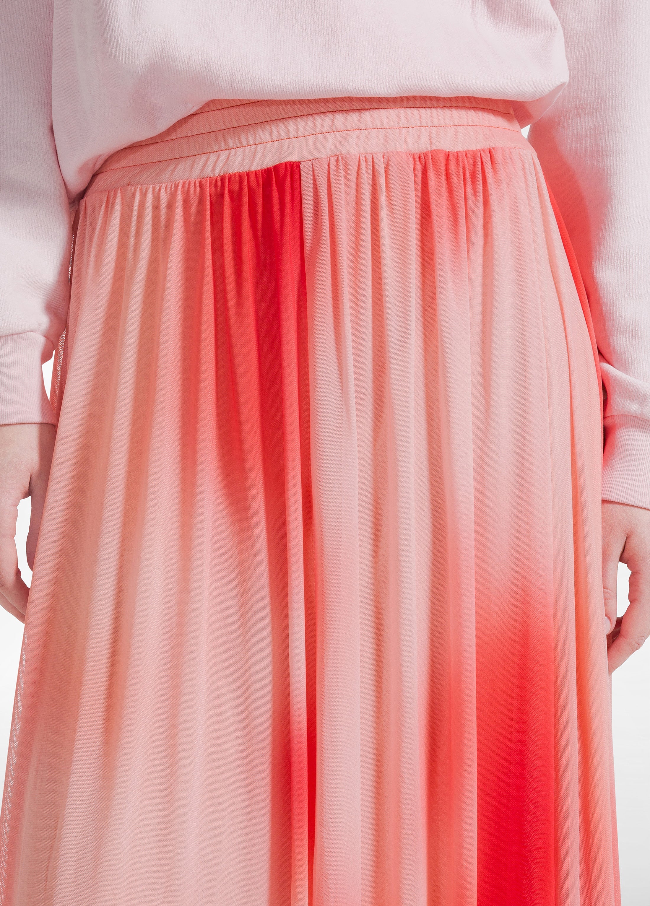 deha-gonna-plissettata-in-tulle-allover-rosso image 4