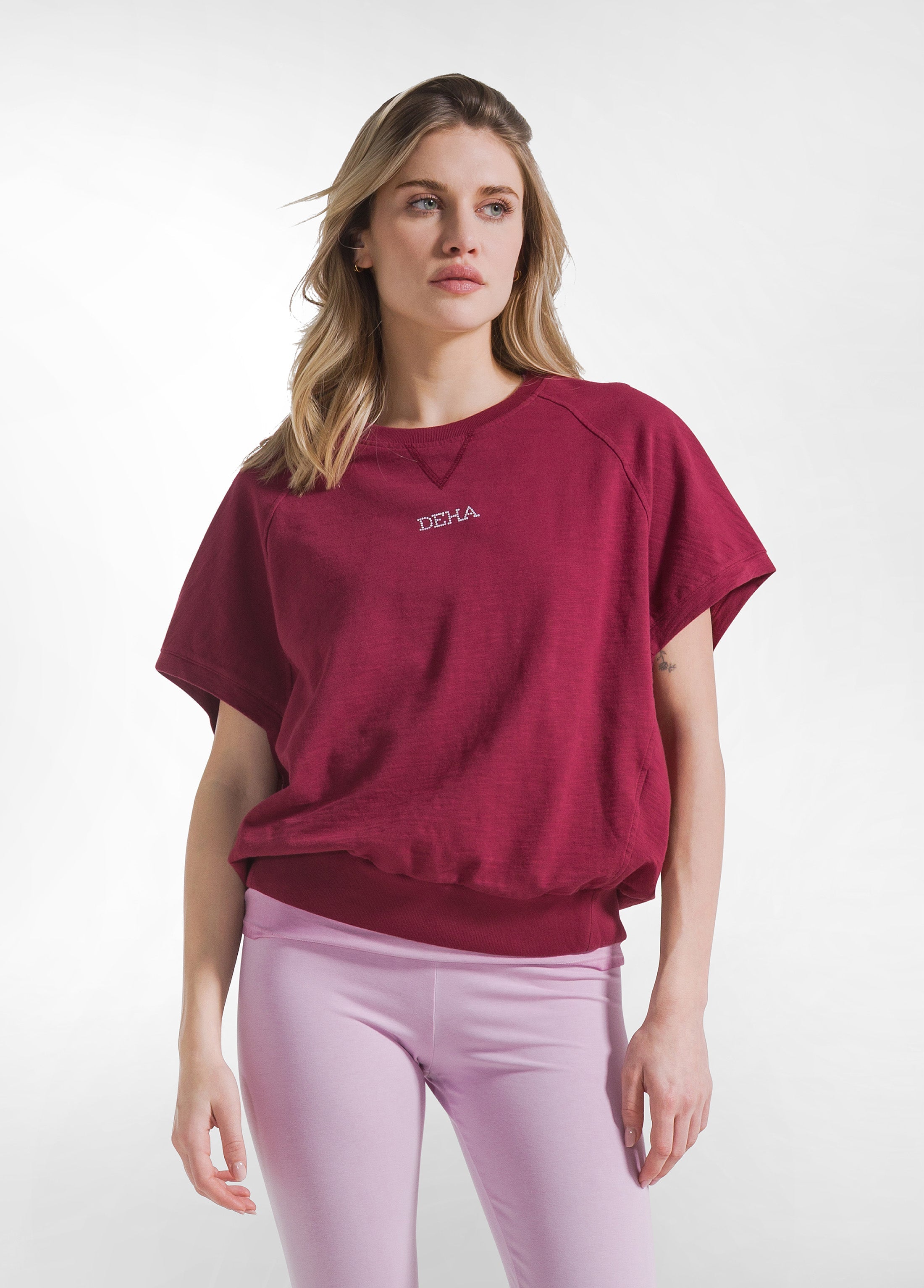 deha-gilet-leisure-in-cotone-fiammato-rosso image 1