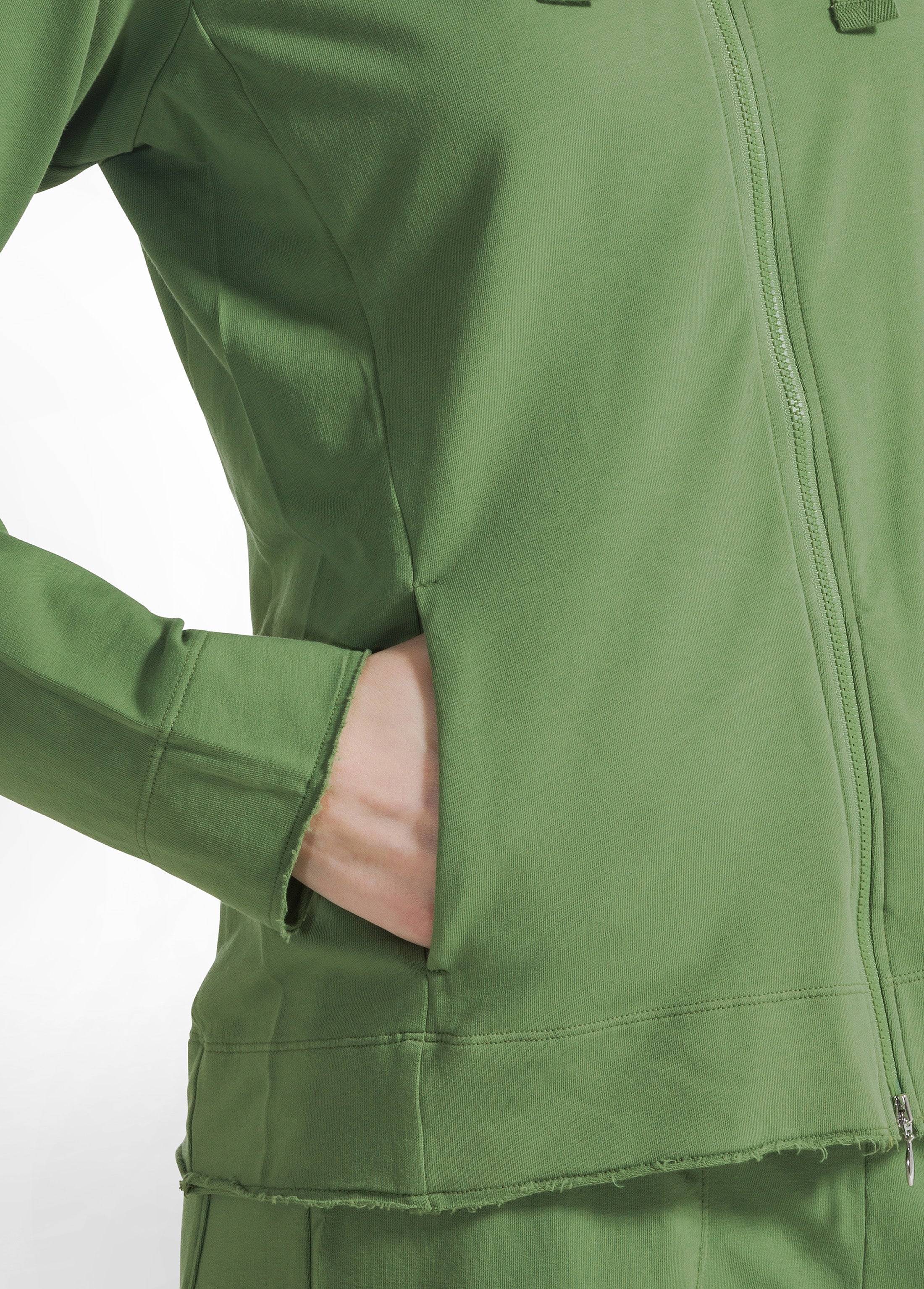 deha-felpa-donna-core-leggera-con-zip-e-cappuccio-verde image 3