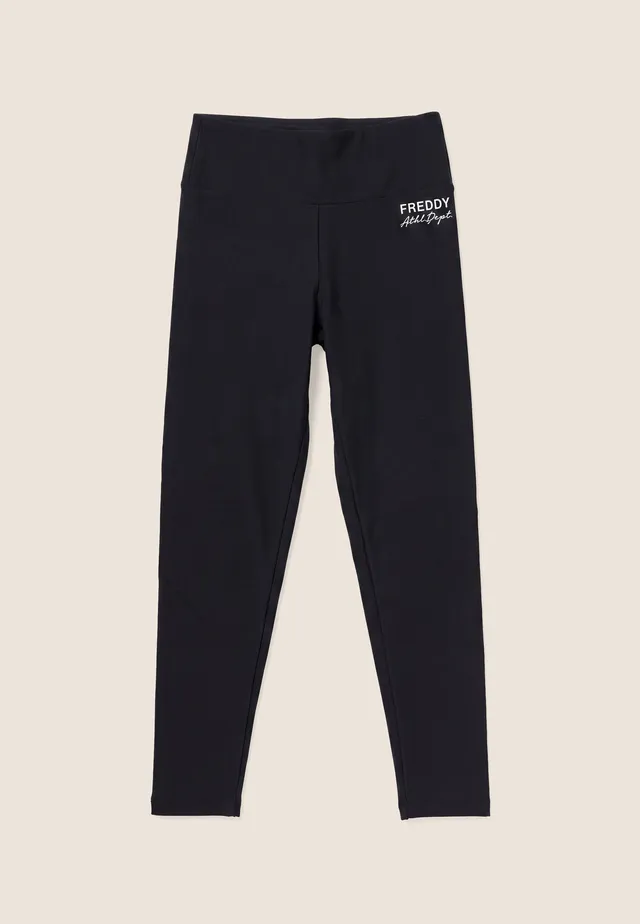 freddy-leggings-donna-vita-alta-7-8-con-logo-argento image 1