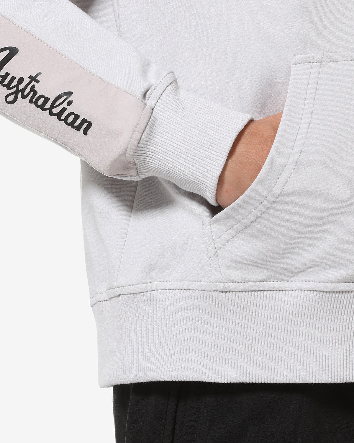 australian-city-hoodie-sportswear-felpa-cappuccio-cenere image 5