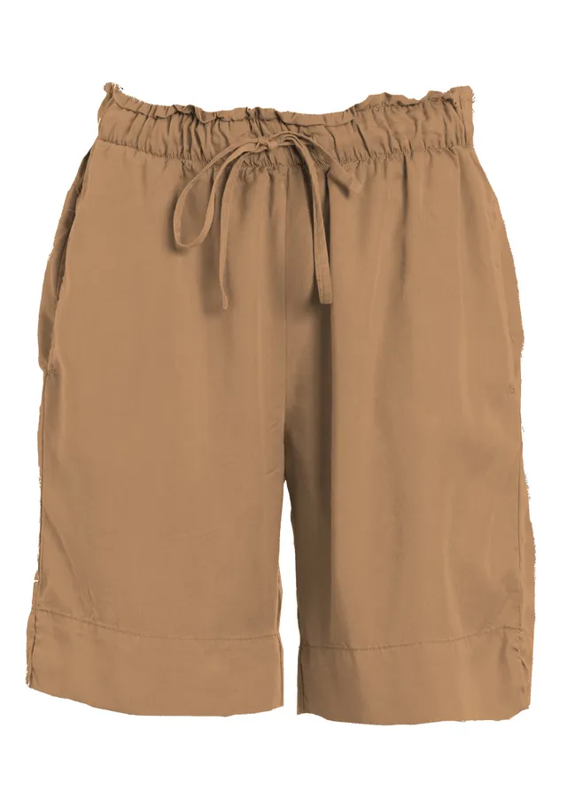 deha-shorts-in-twill-tencel-lyocell-marrone-a00687 image 1