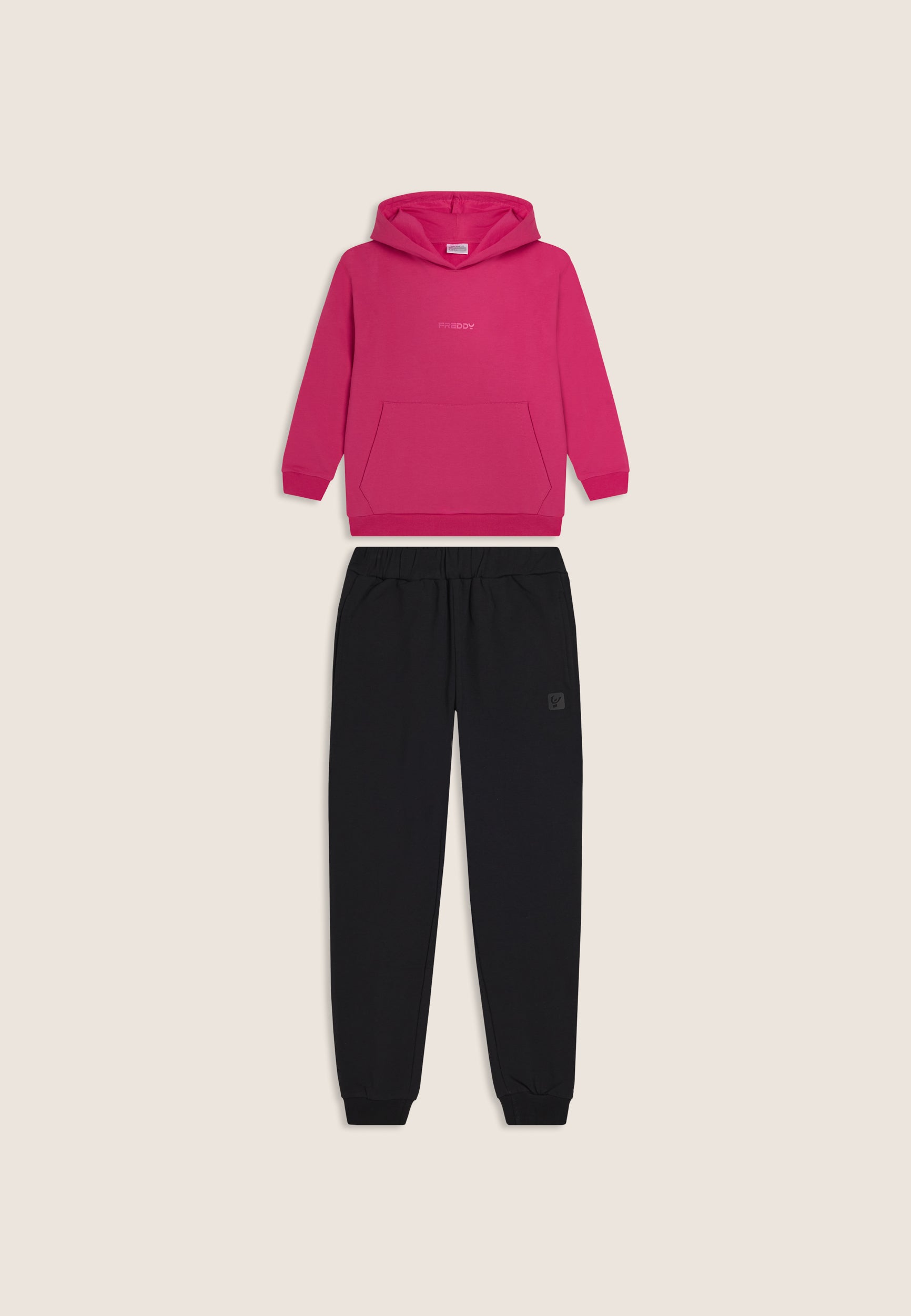 freddy-tuta-junior-con-cappuccio-e-tasca-a-marsupio-in-cotone-elasticizzato image 1