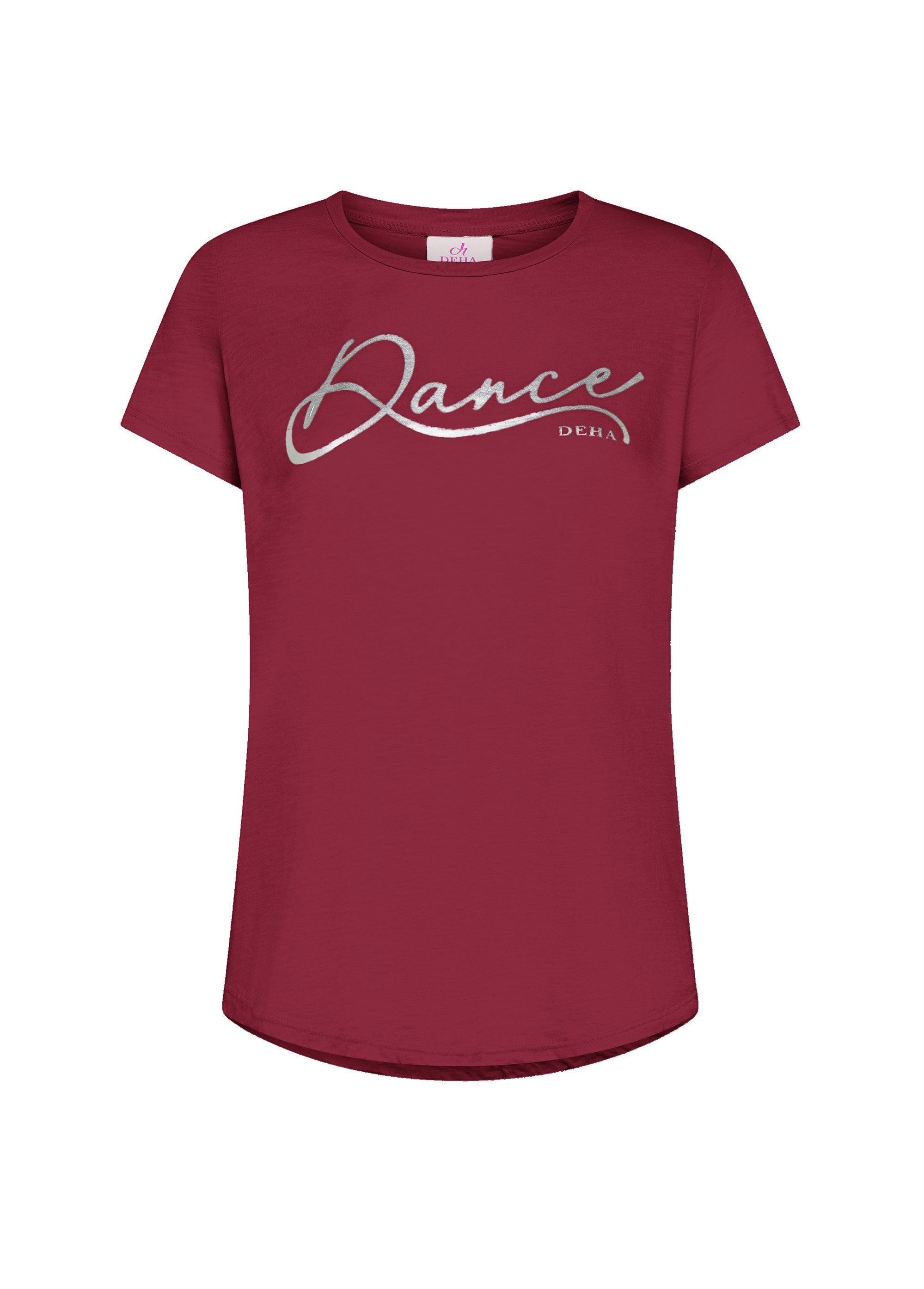 deha-t-shirt-con-stampa-in-cotone-flamm-rosso-d42512 image 1