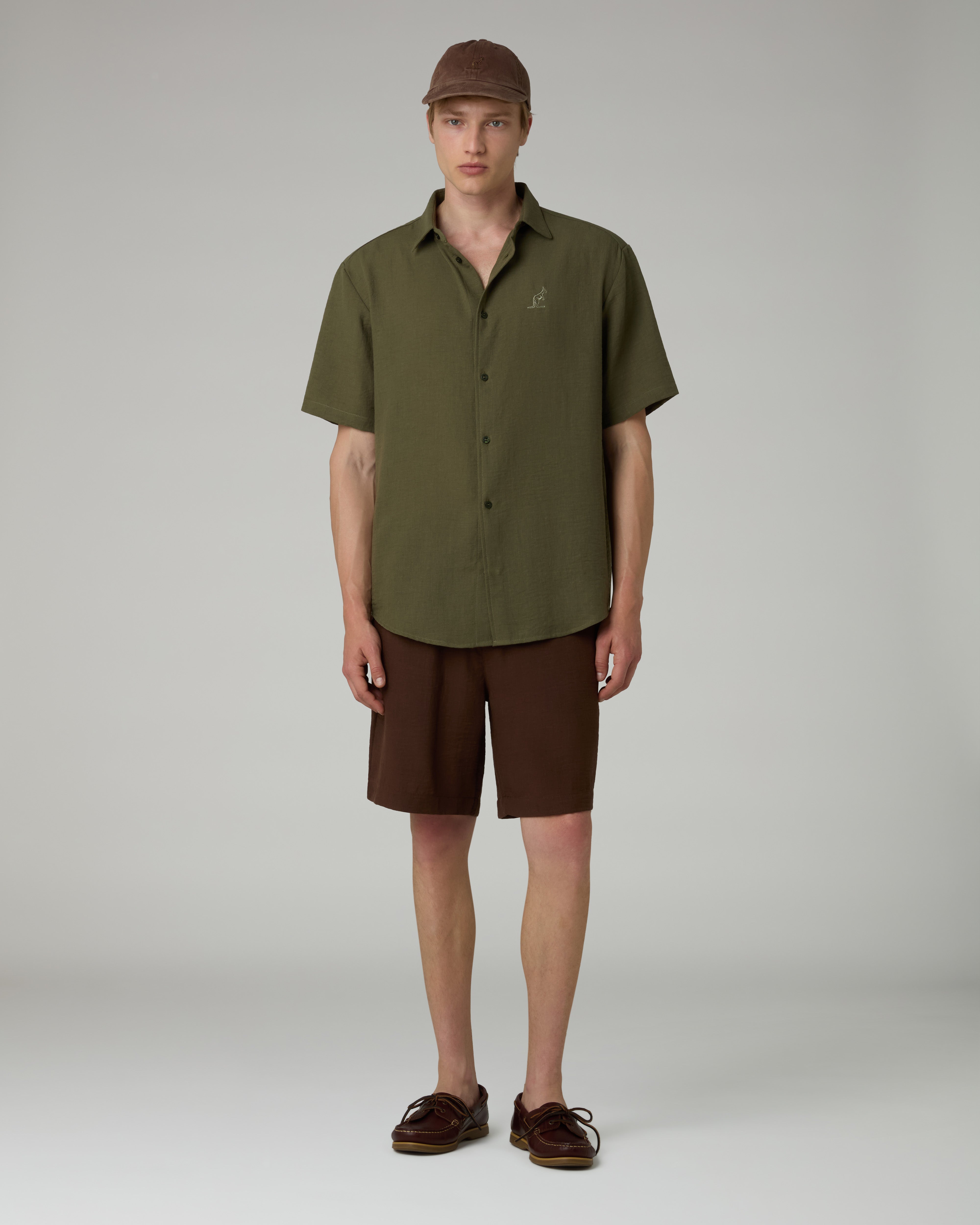 australian-doric-shirt-camicia-manica-corta-in-canvas image 2